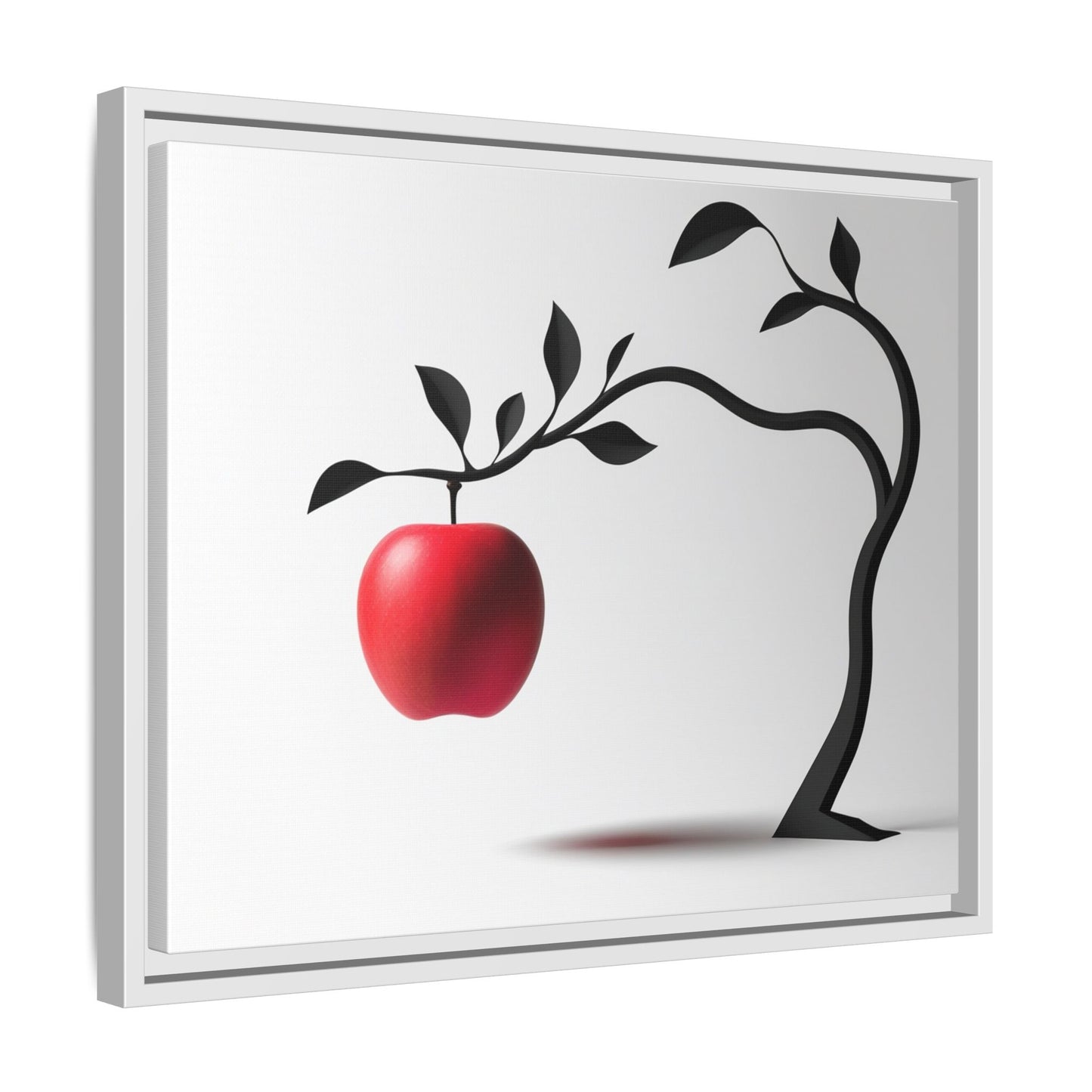 Modern Framed Canvas Art - Red Apple Tree Decor for Home & Office