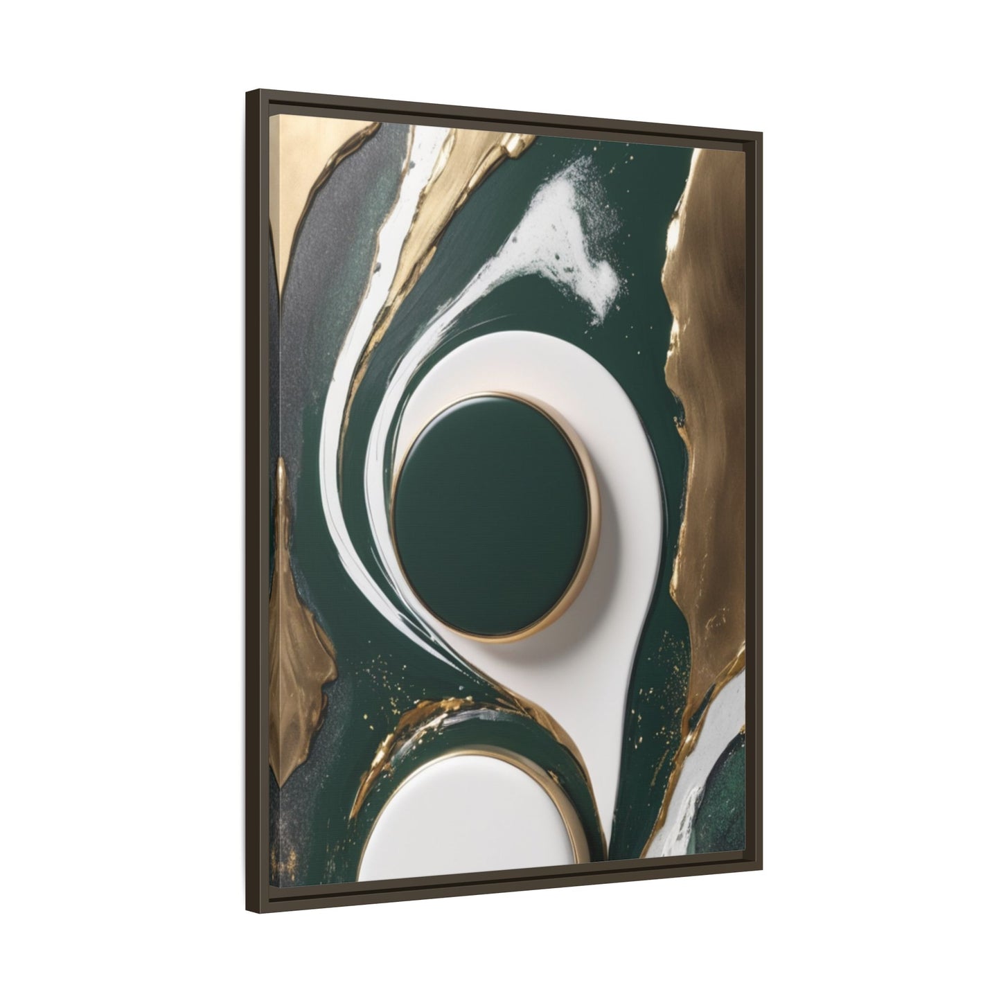 Elegant Abstract Framed Canvas Art - Modern Multi-Color Home Decor