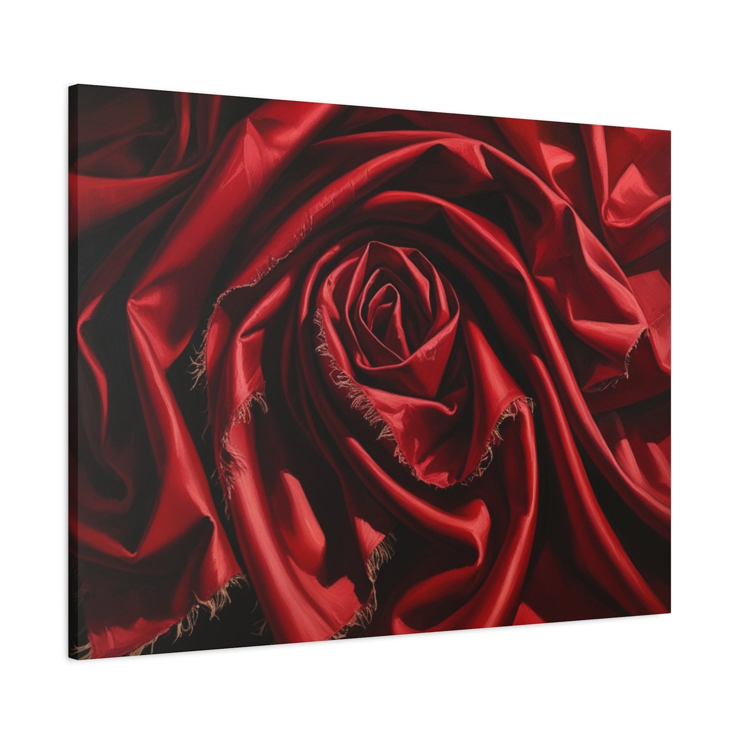 Elegant Red Rose Canvas Wall Art - Stretched Matte Decoration