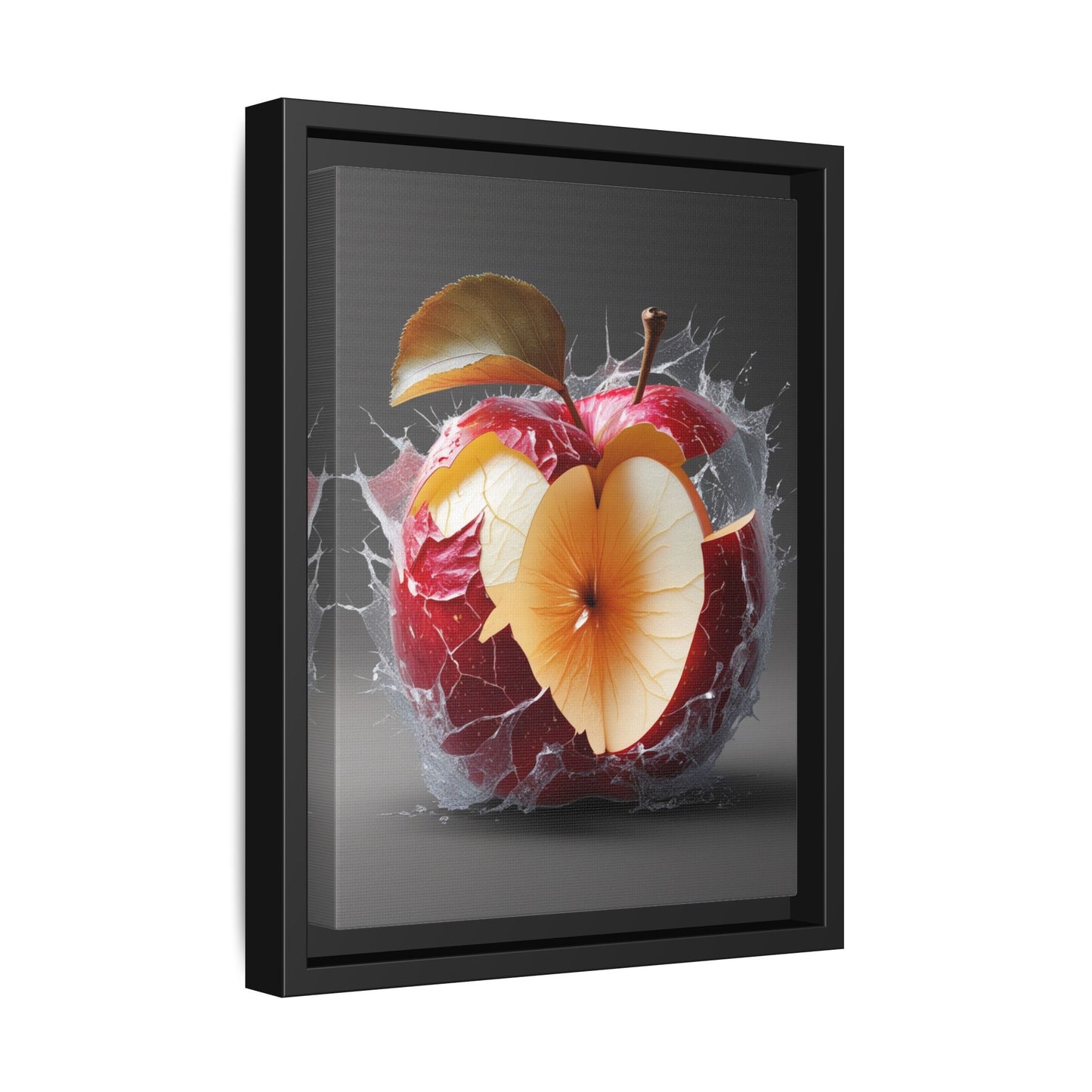 Framed Matte Canvas - Cracked Apple Art - Unique Home Decor