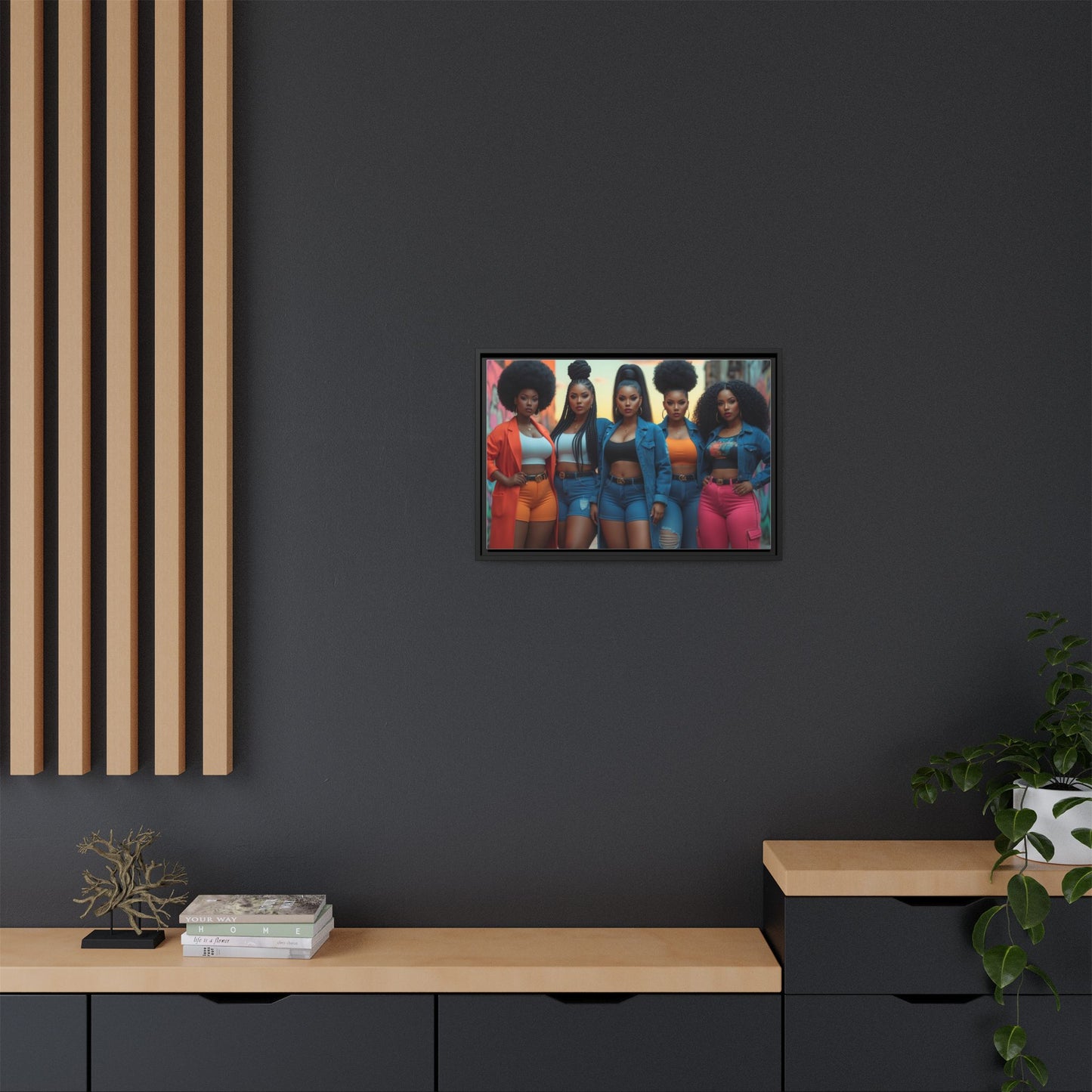 Matte Canvas, Framed (Multi-color)