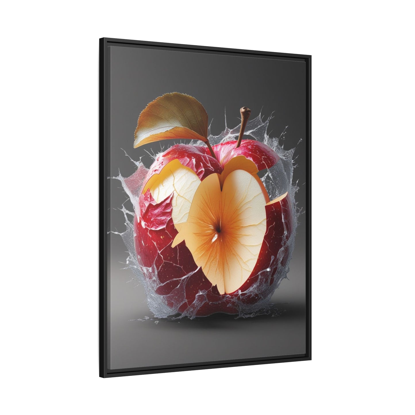 Framed Matte Canvas - Cracked Apple Art - Unique Home Decor