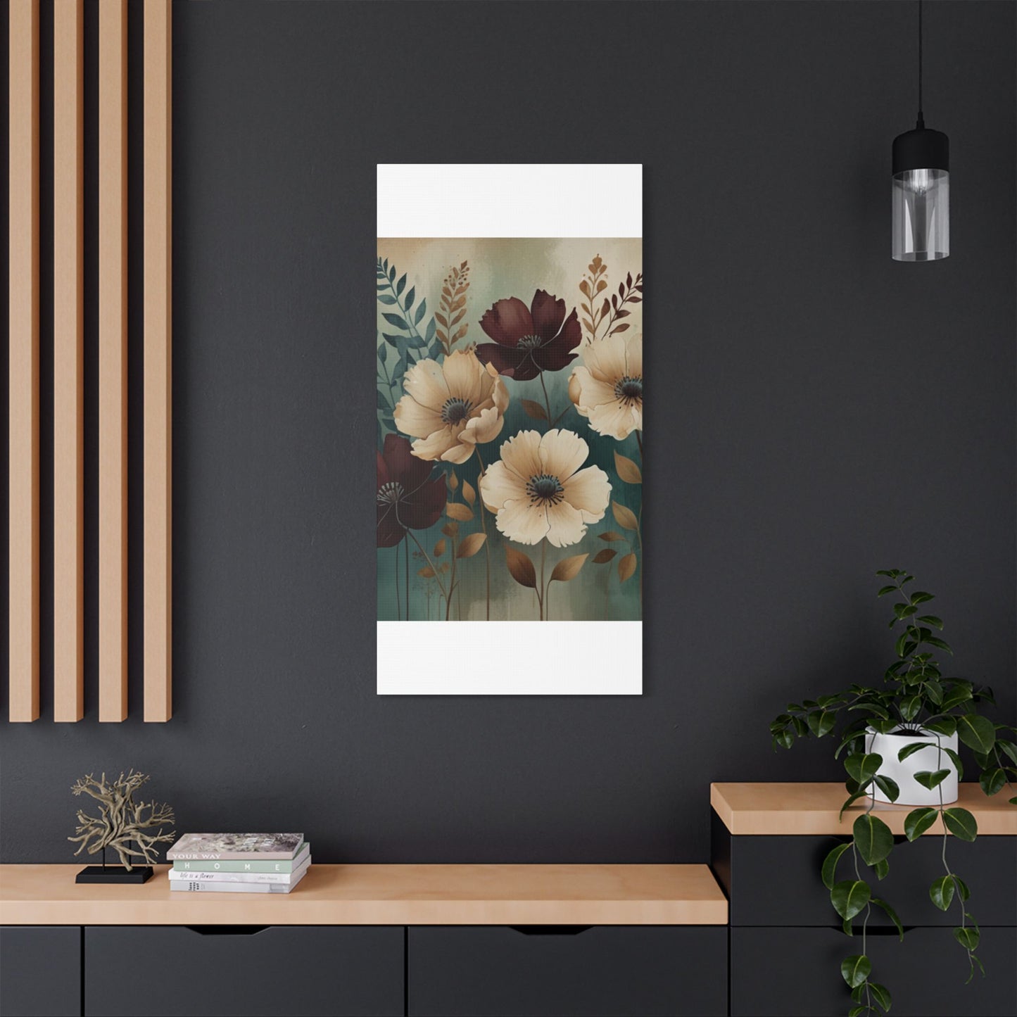 Floral Satin Canvas Art | Nature-Inspired Wall Décor