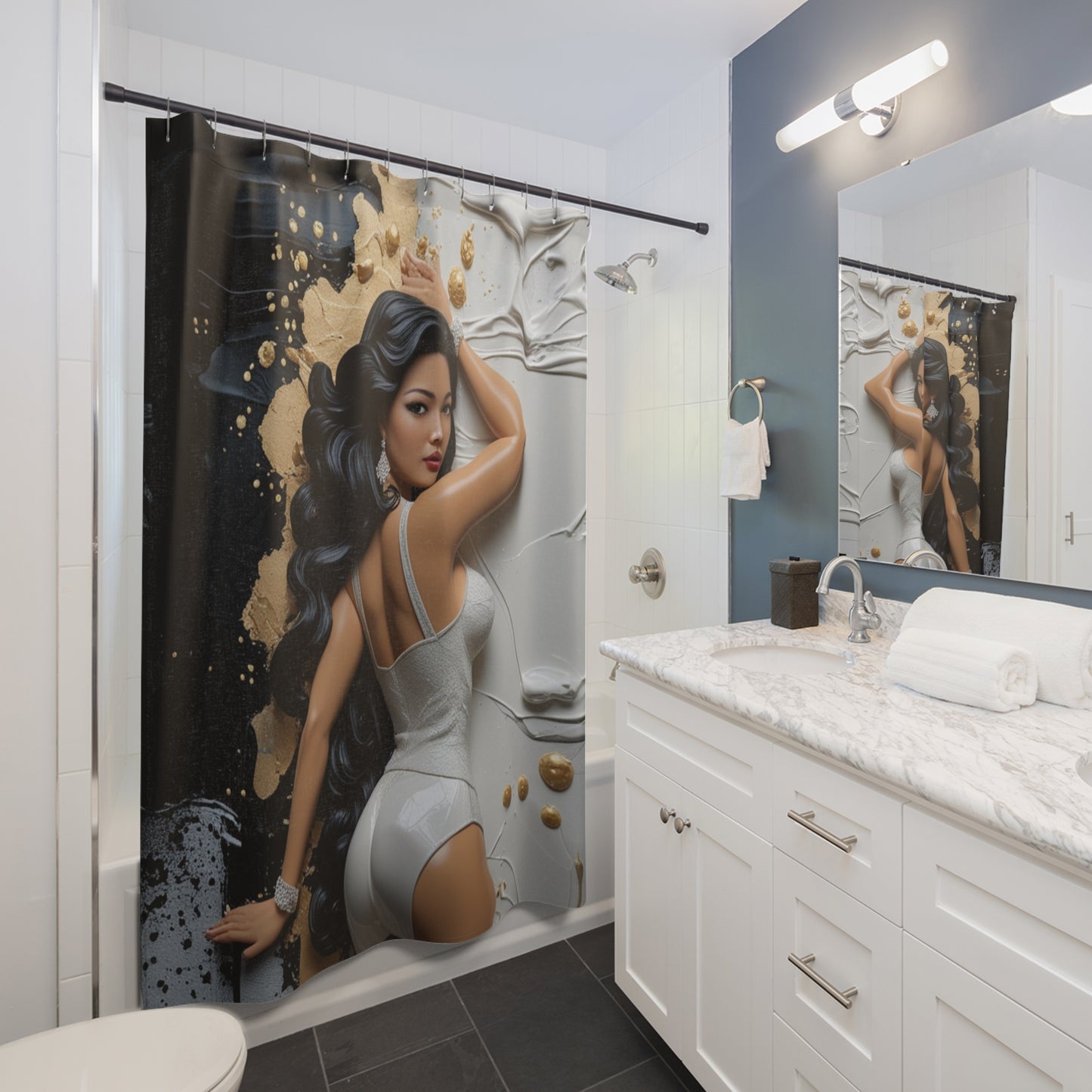 Sculpted Allure - Shower Curtain