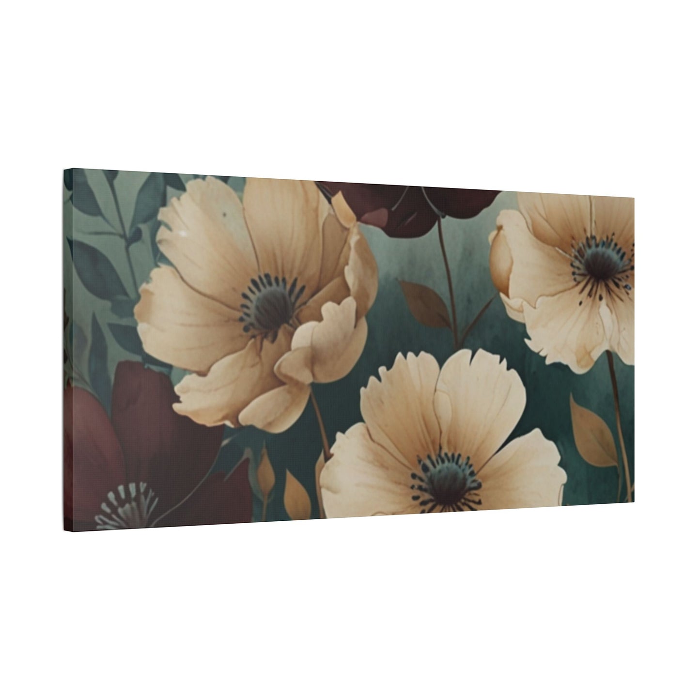 Floral Satin Canvas Art | Nature-Inspired Wall Décor