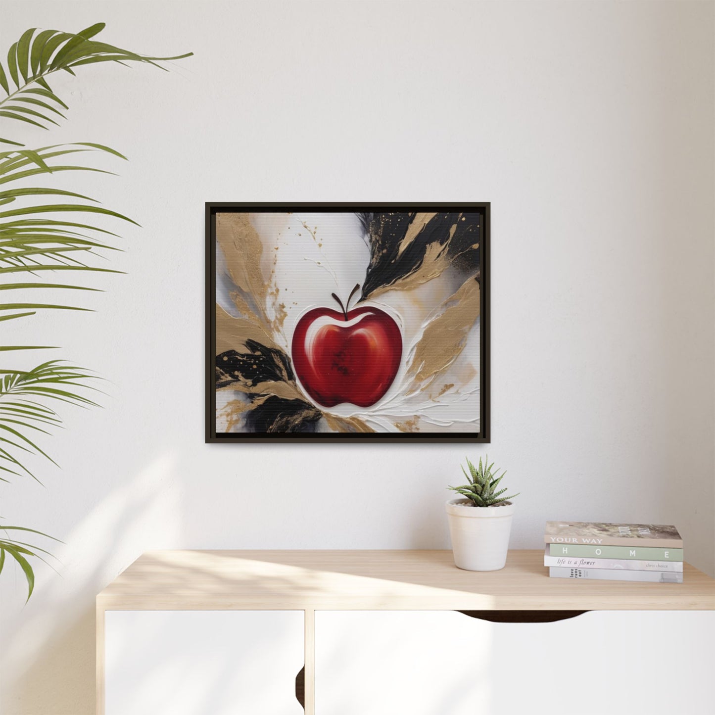 Elegant Apple Canvas Art Print - Framed Wall Decor