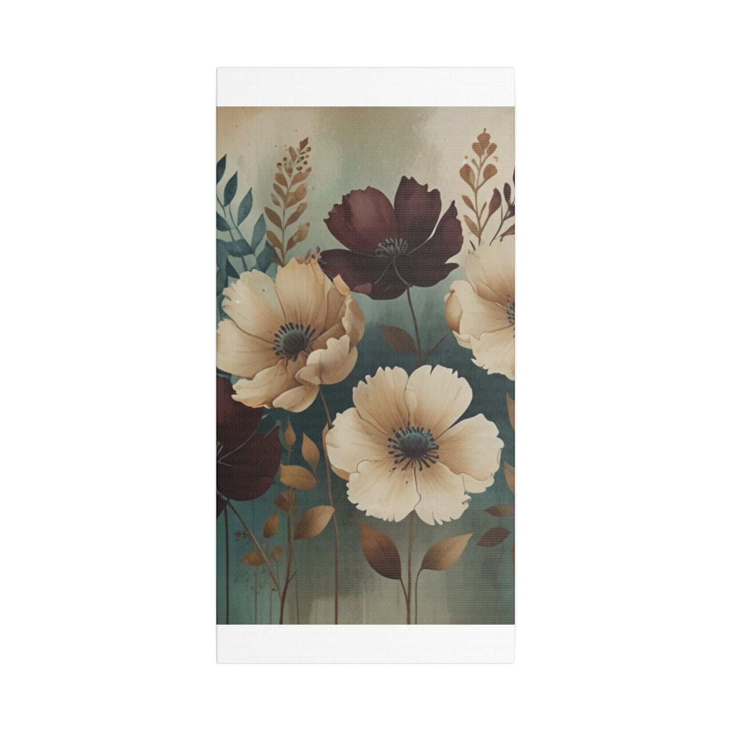 Floral Satin Canvas Art | Nature-Inspired Wall Décor