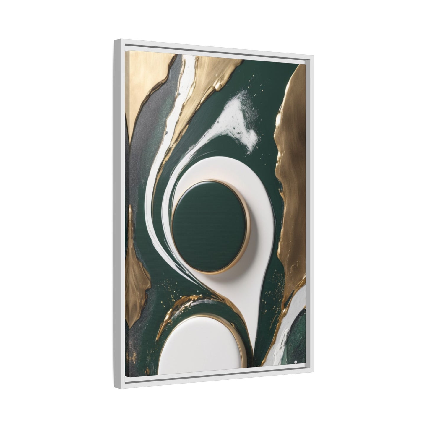 Elegant Abstract Framed Canvas Art - Modern Multi-Color Home Decor