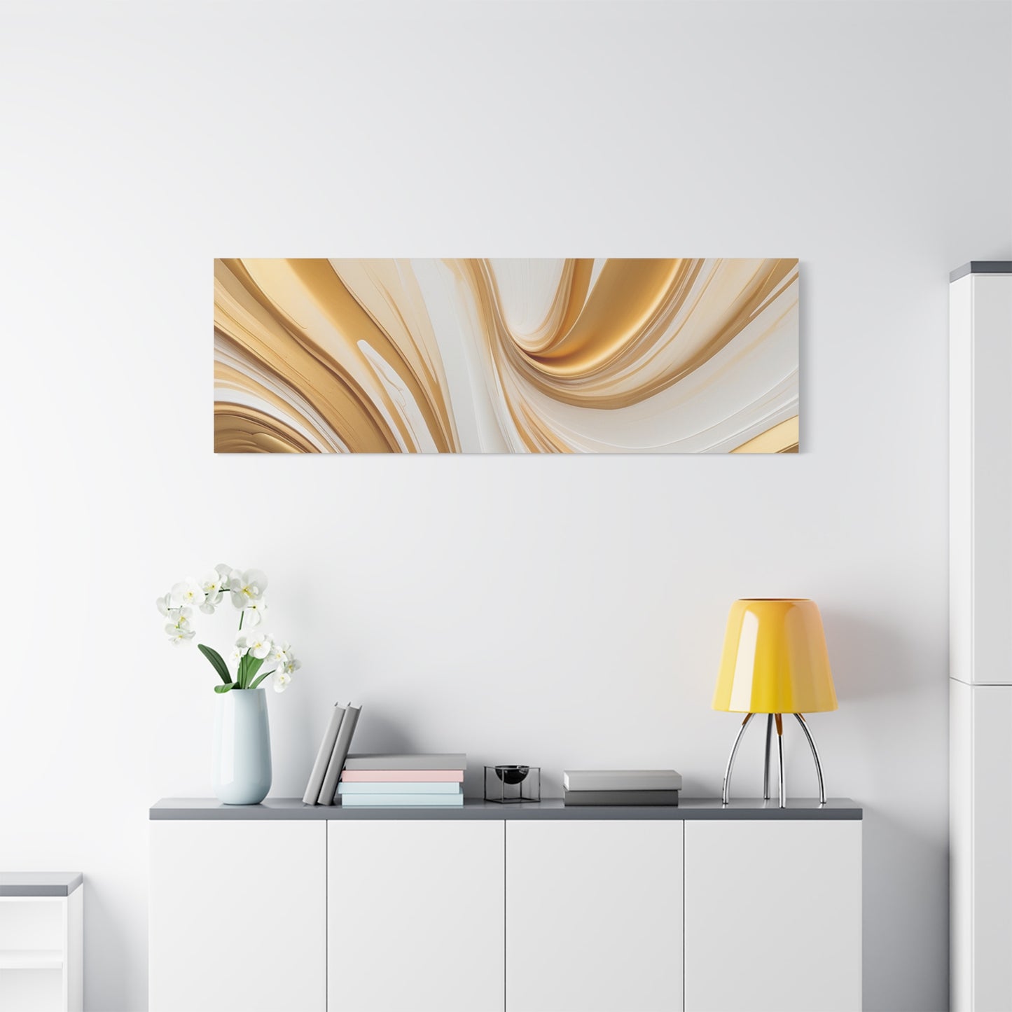 Gilded Currents – Luxe Abstract Fluid Canvas