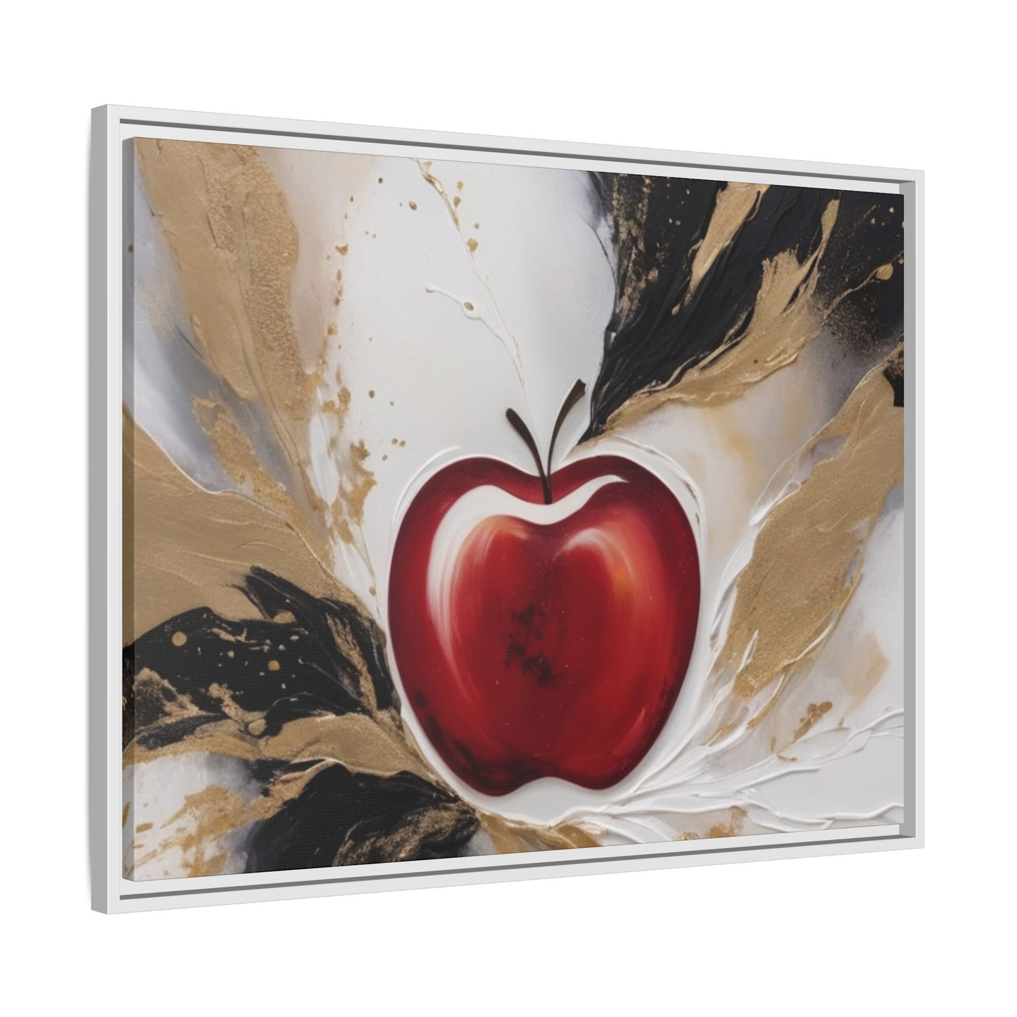 Elegant Apple Canvas Art Print - Framed Wall Decor