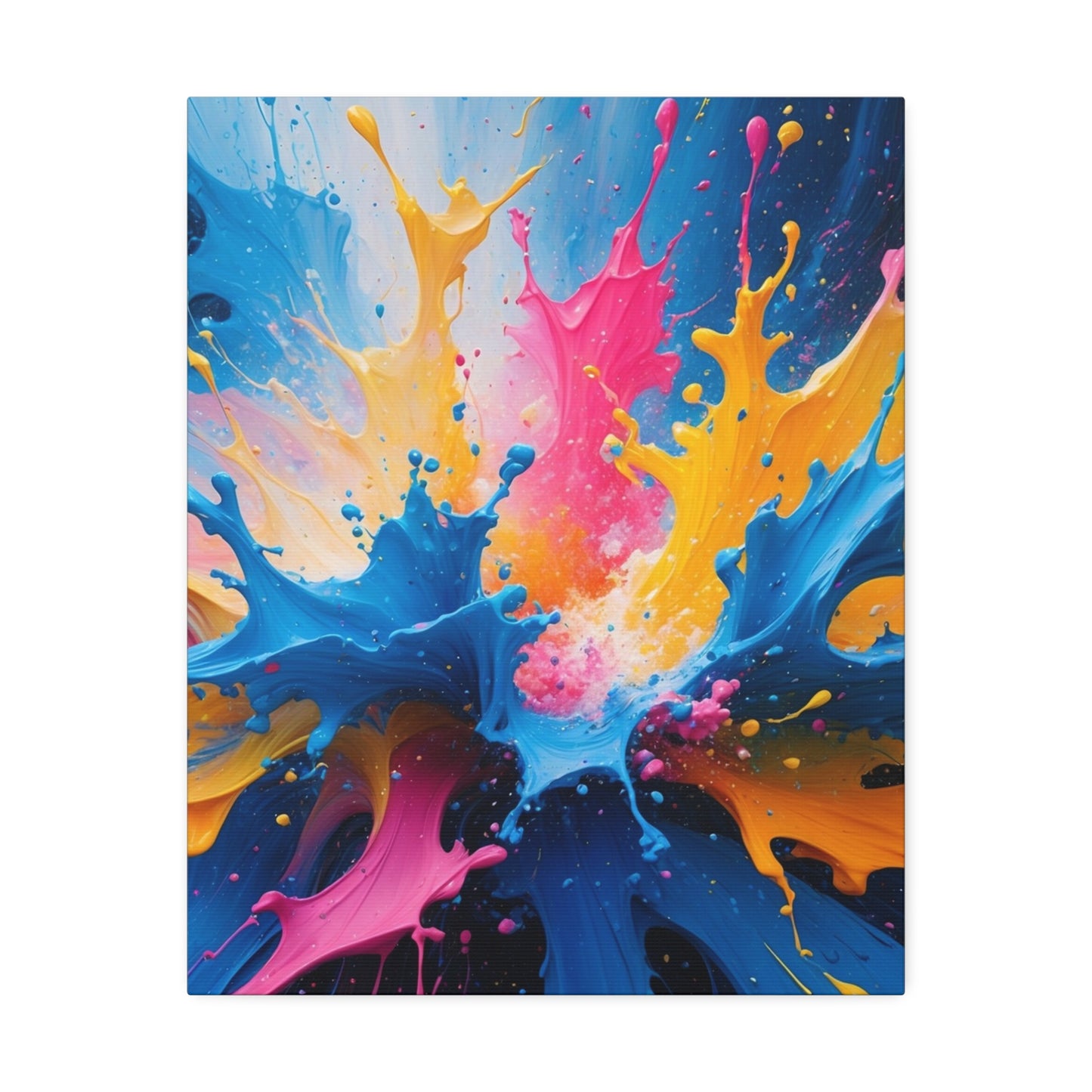 Vibrant Abstract Canvas Art - Colorful Splash Wall Decor
