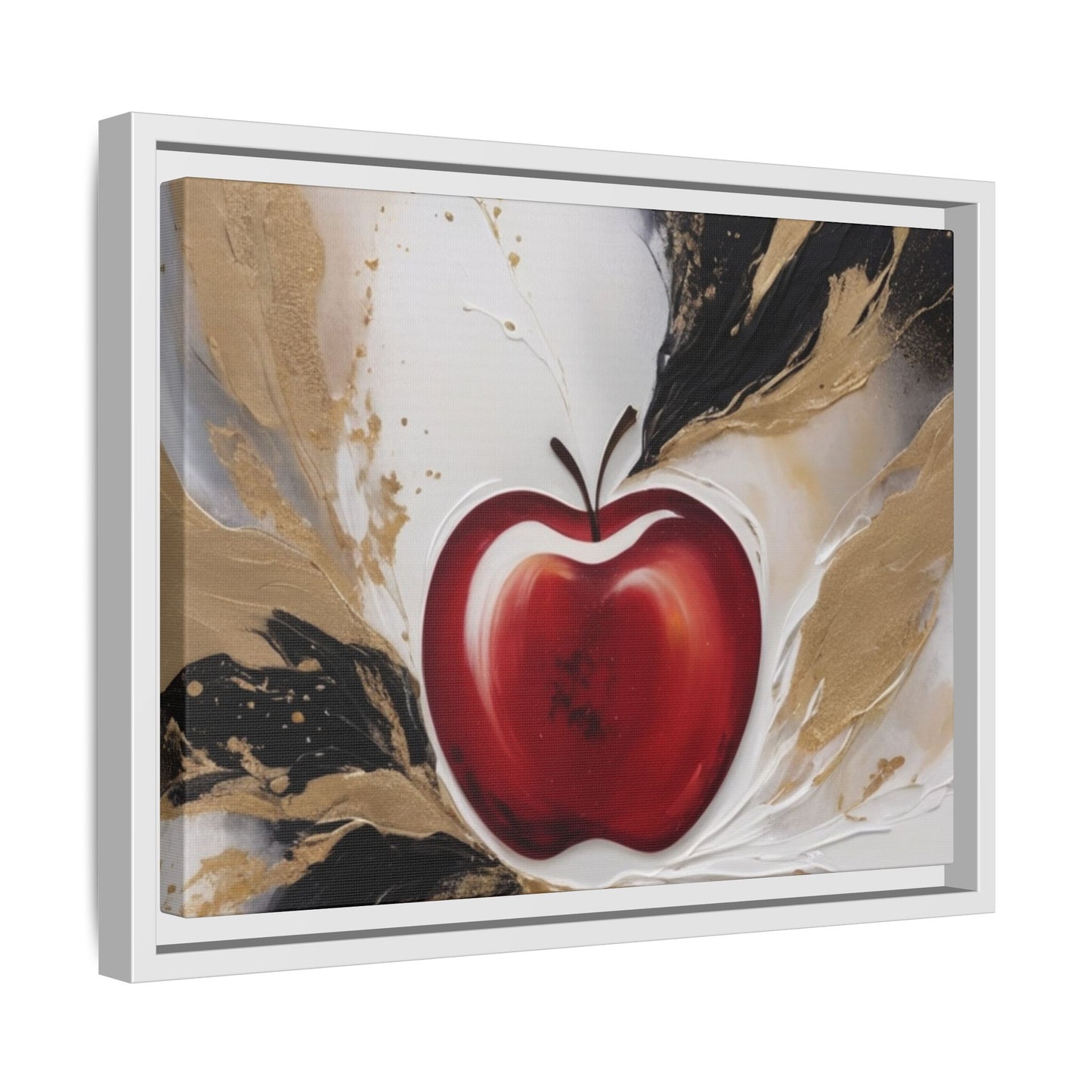Elegant Apple Canvas Art Print - Framed Wall Decor