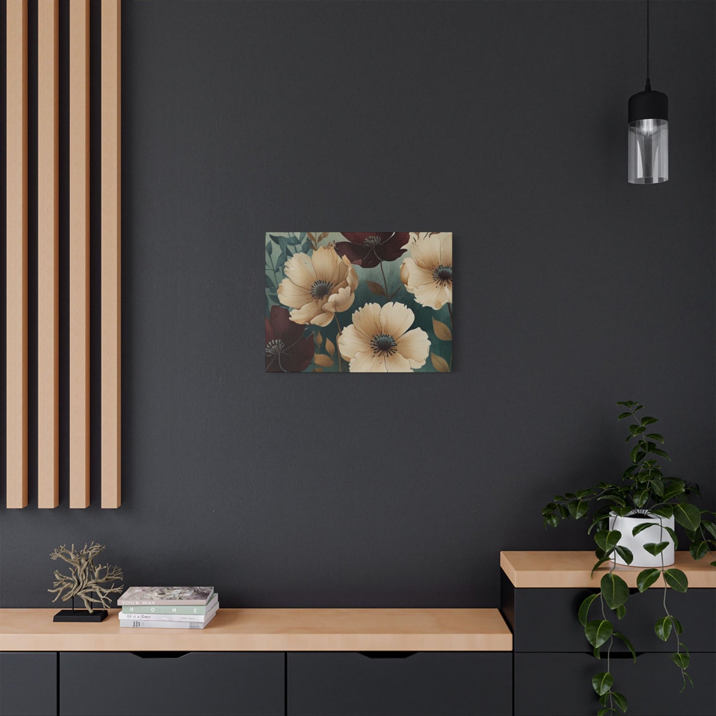 Floral Satin Canvas Art | Nature-Inspired Wall Décor