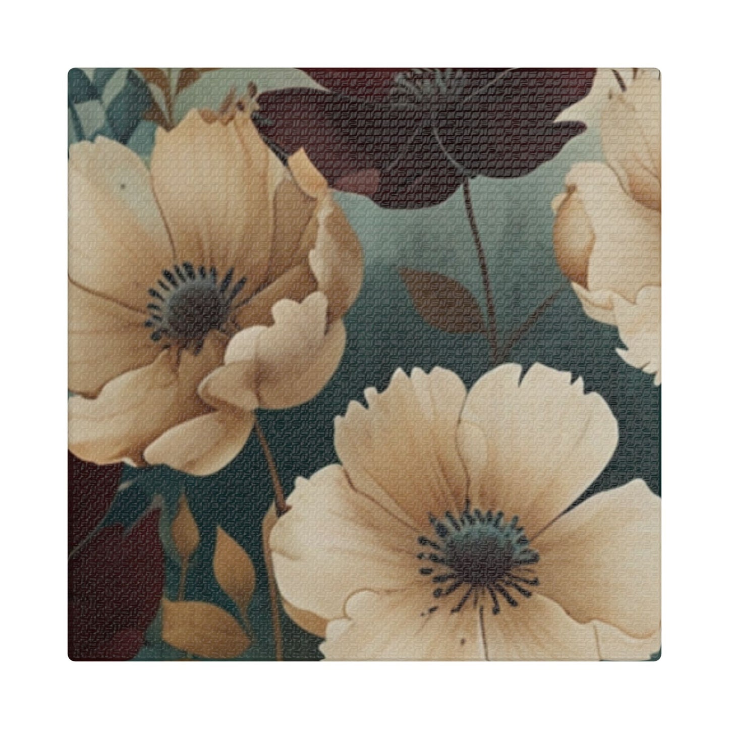 Floral Satin Canvas Art | Nature-Inspired Wall Décor