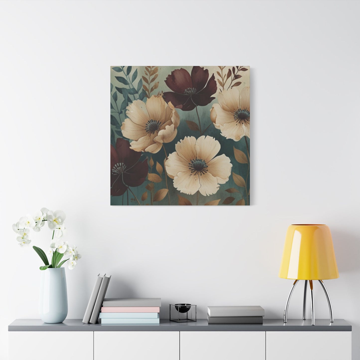 Floral Satin Canvas Art | Nature-Inspired Wall Décor
