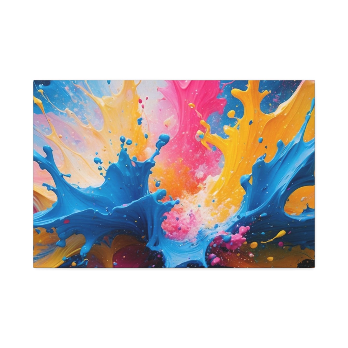 Vibrant Abstract Canvas Art - Colorful Splash Wall Decor