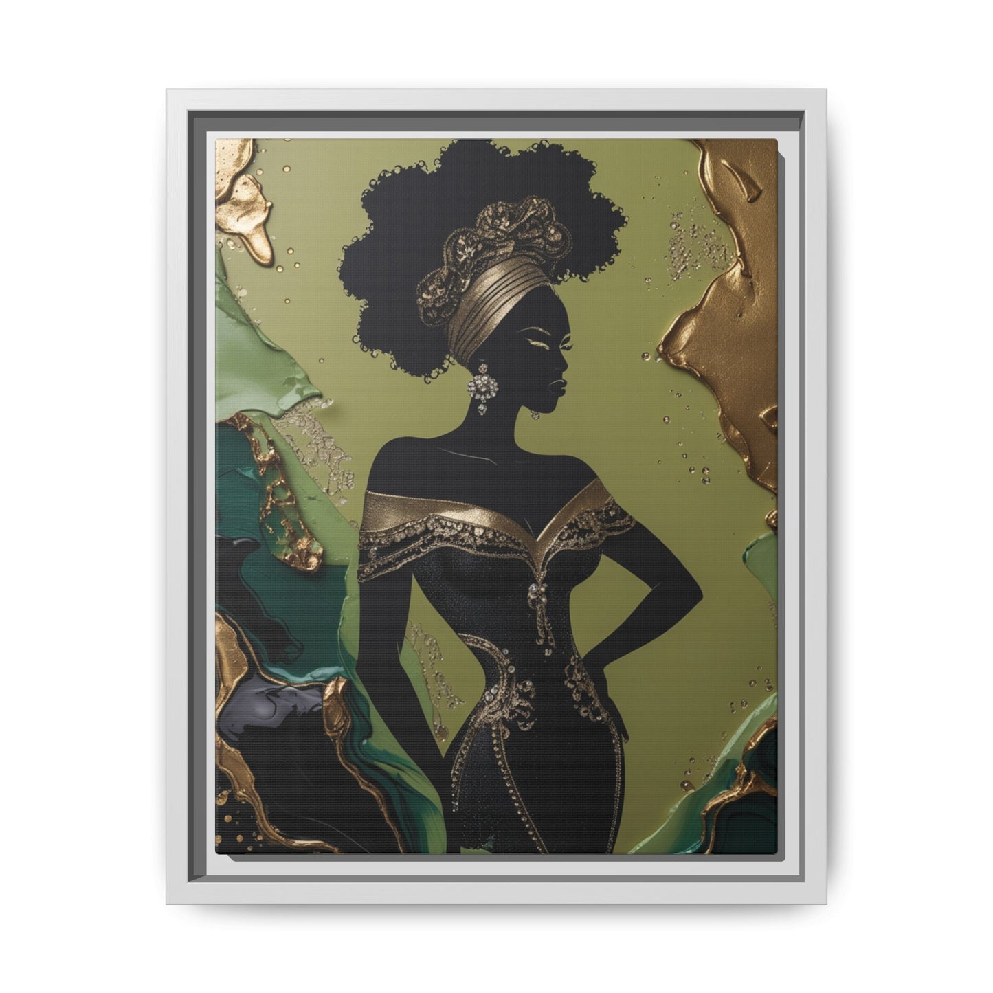Queen in Emerald & Gold