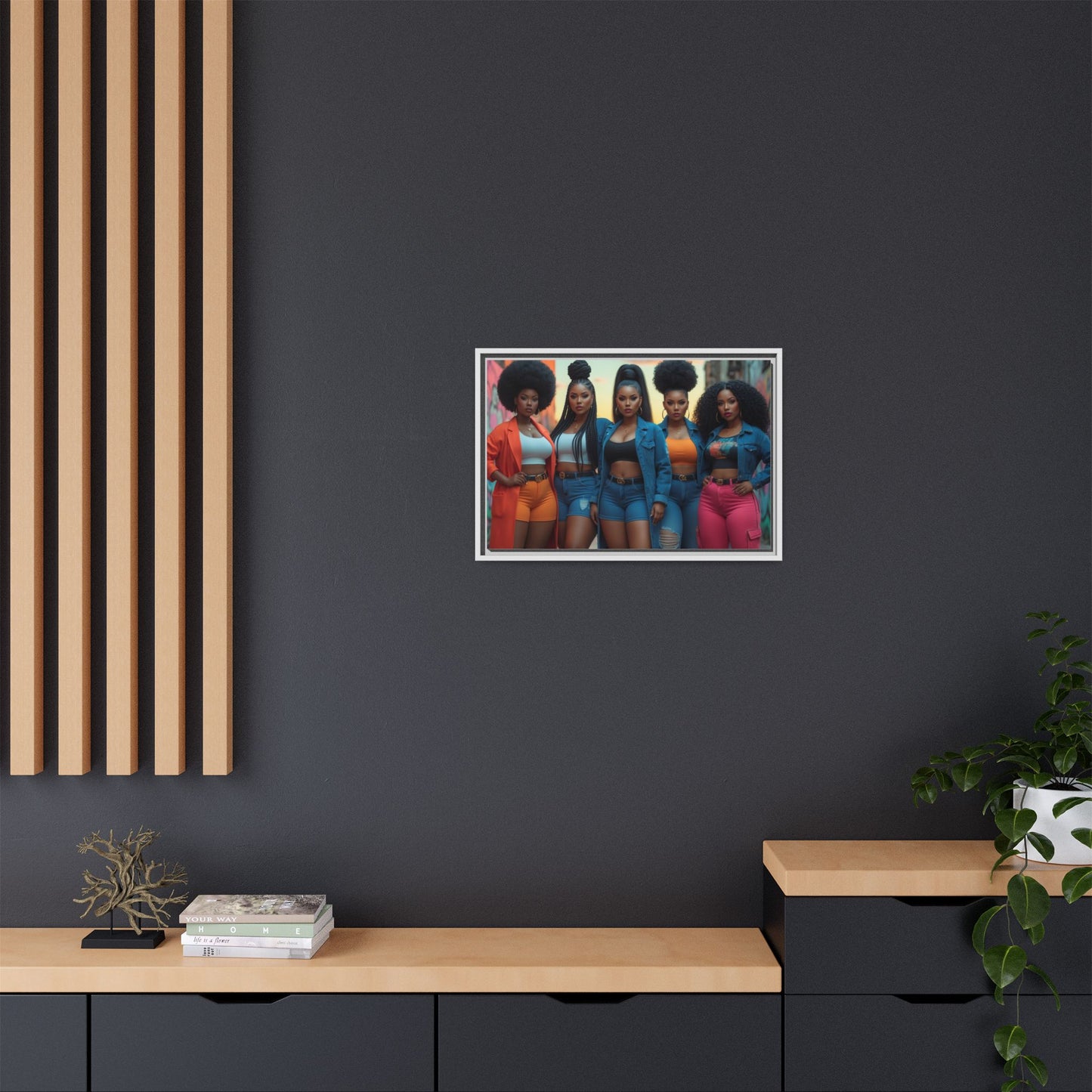 Matte Canvas, Framed (Multi-color)