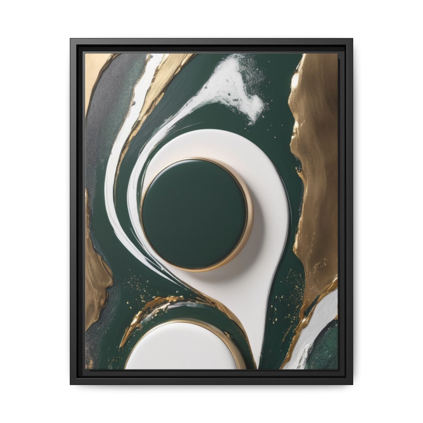 Elegant Abstract Framed Canvas Art - Modern Multi-Color Home Decor