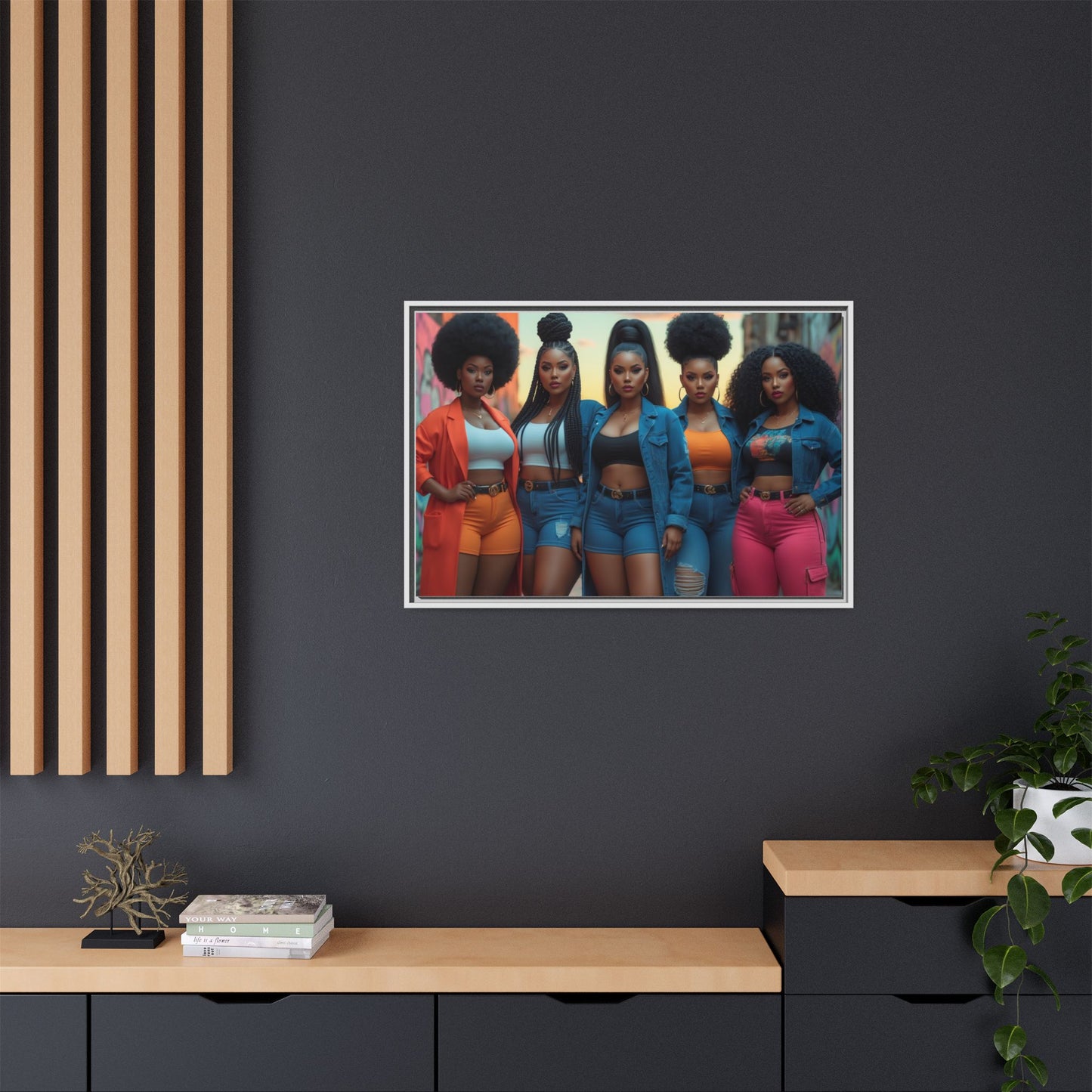 Matte Canvas, Framed (Multi-color)