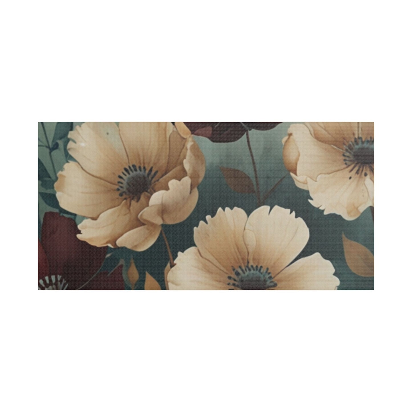 Floral Satin Canvas Art | Nature-Inspired Wall Décor
