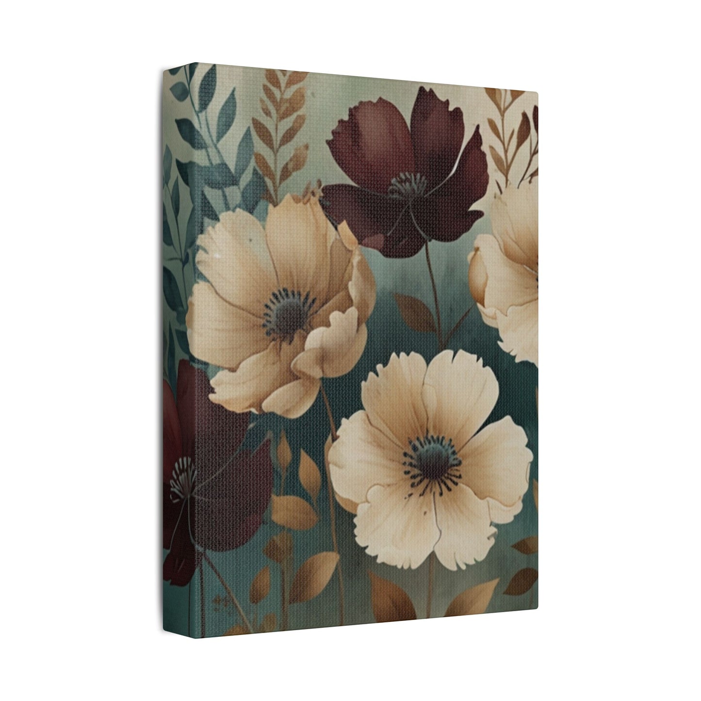 Floral Satin Canvas Art | Nature-Inspired Wall Décor