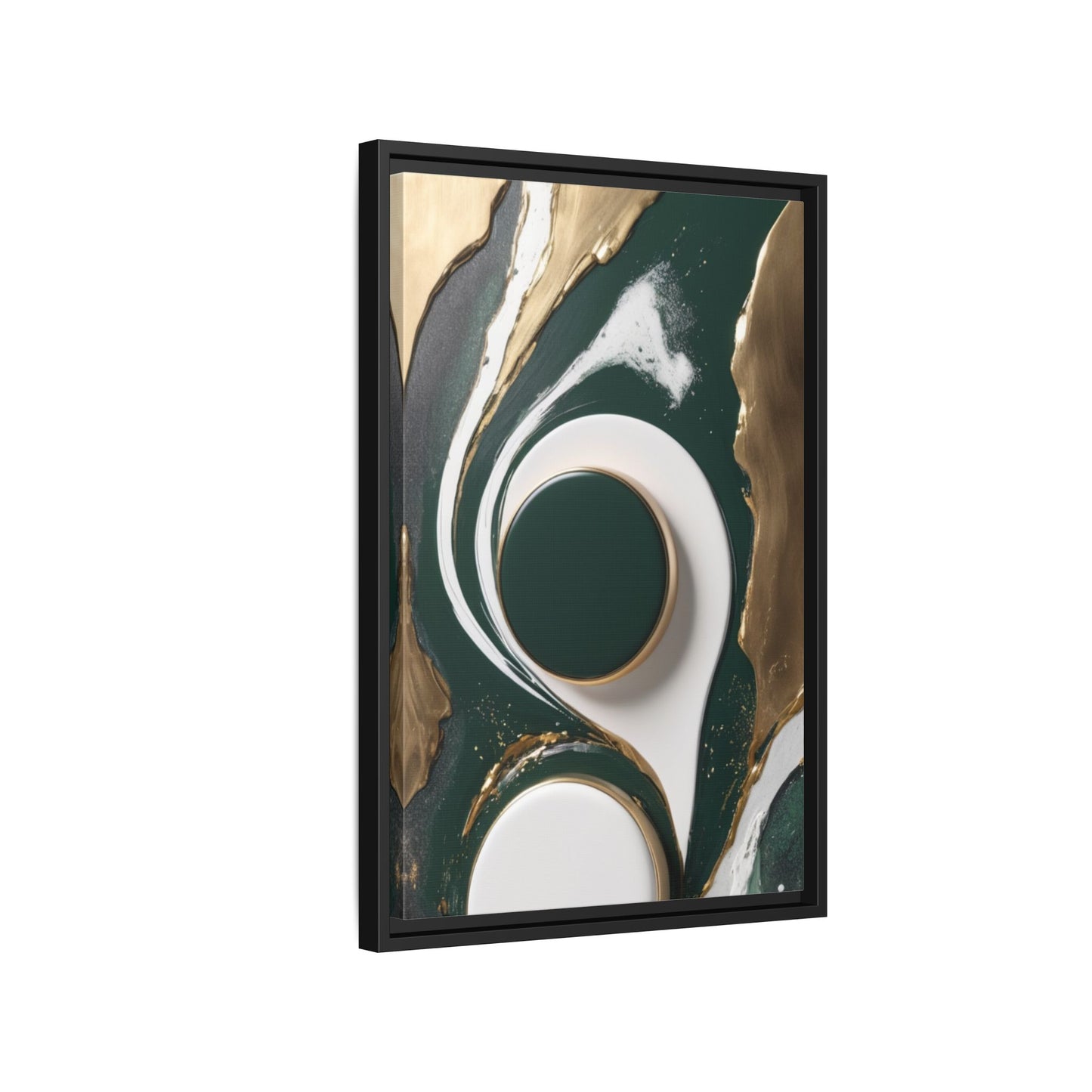 Elegant Abstract Framed Canvas Art - Modern Multi-Color Home Decor