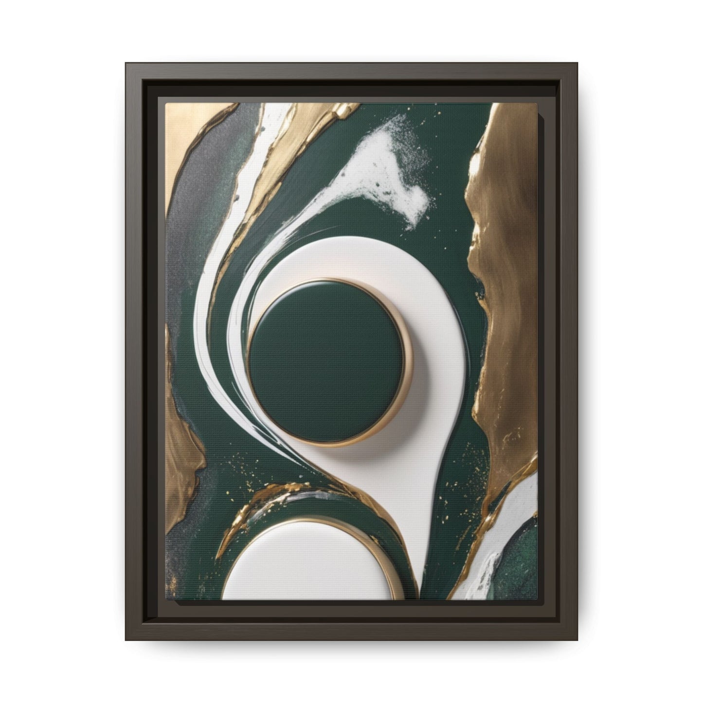Elegant Abstract Framed Canvas Art - Modern Multi-Color Home Decor