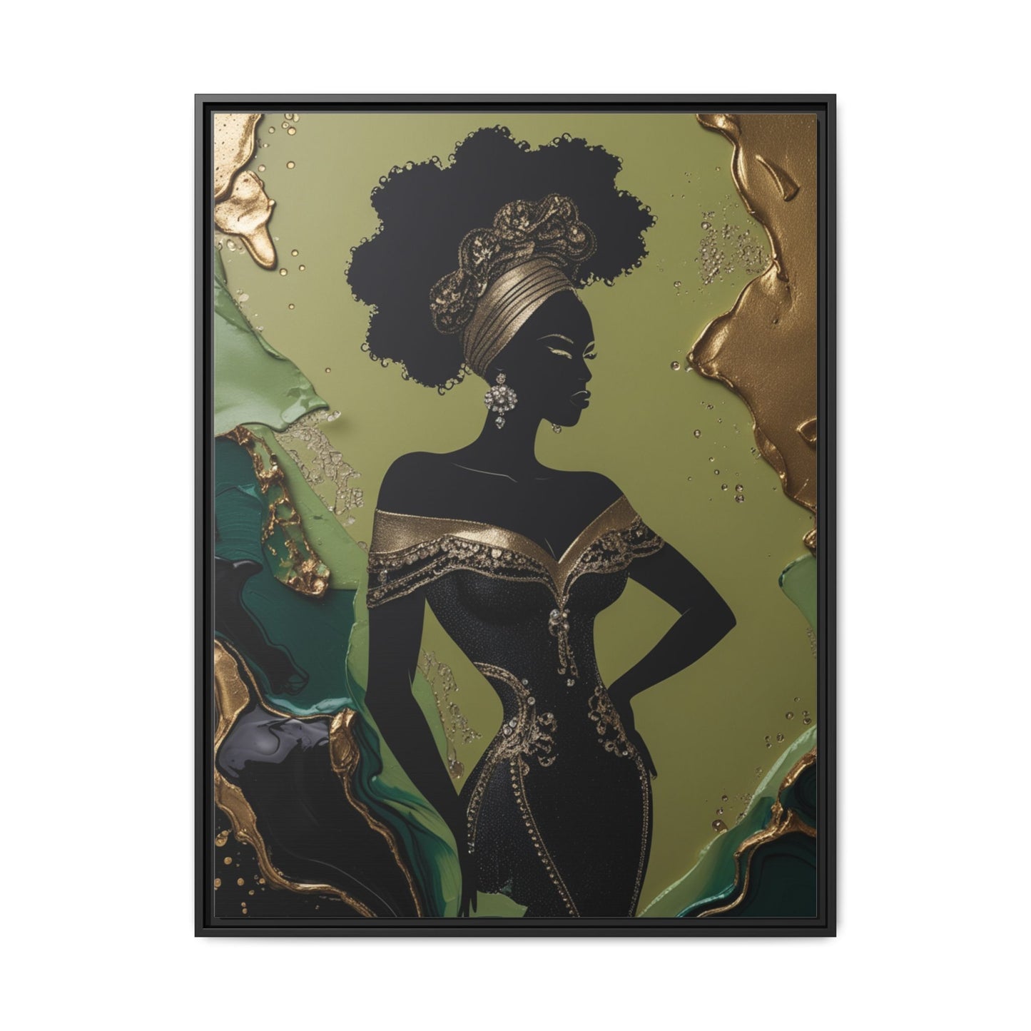 Queen in Emerald & Gold