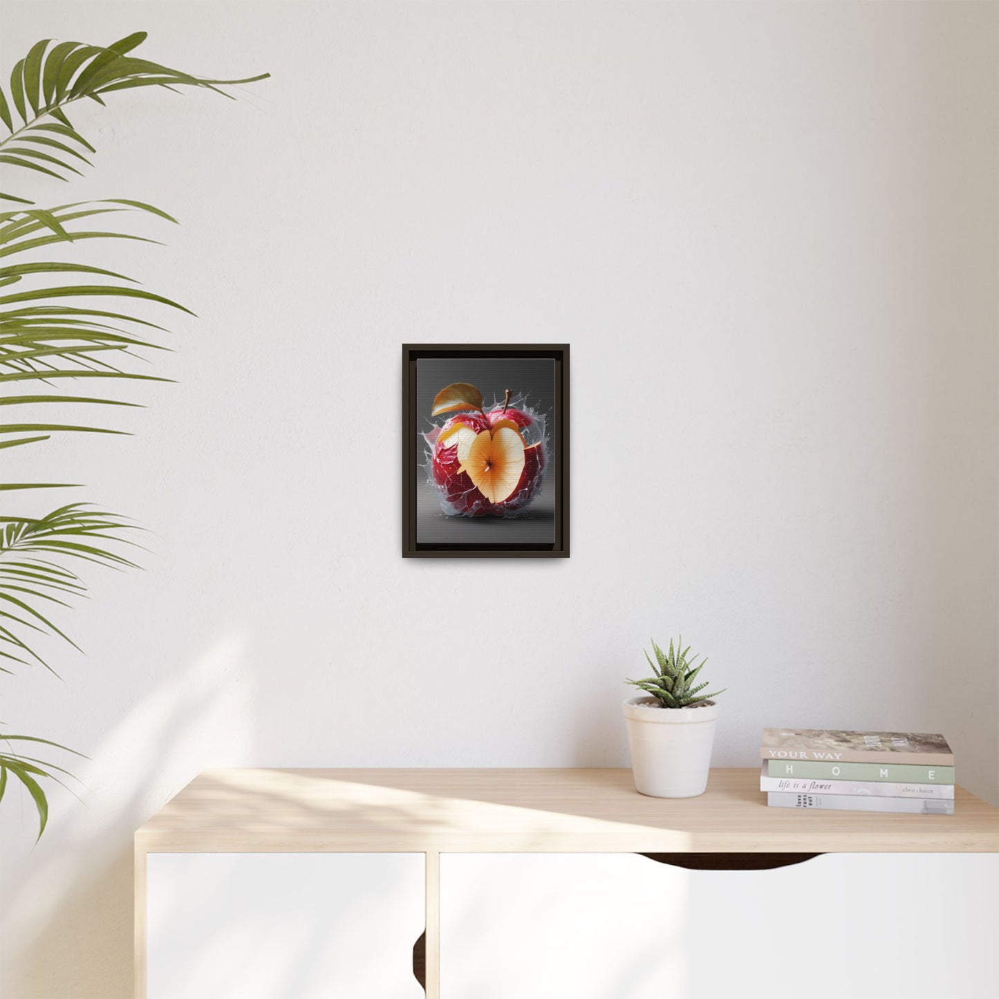 Framed Matte Canvas - Cracked Apple Art - Unique Home Decor
