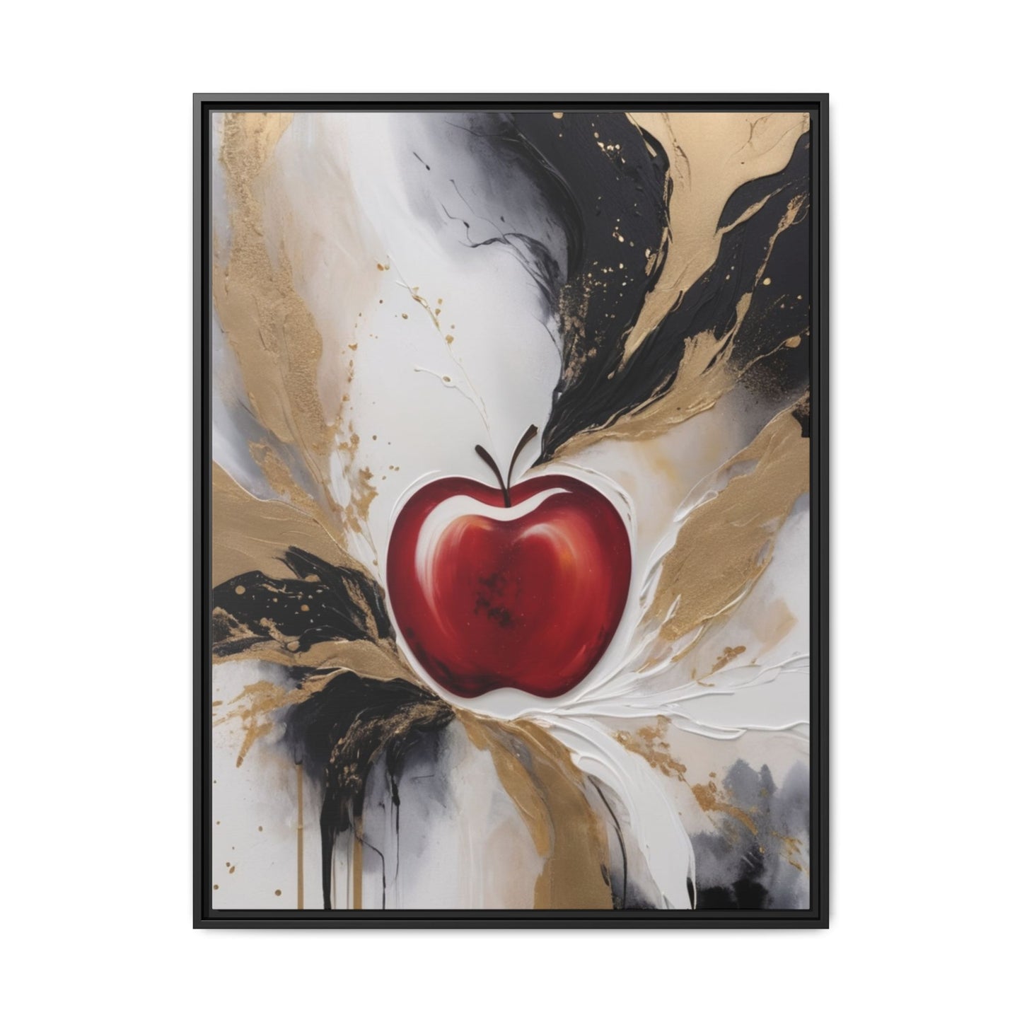 Elegant Apple Canvas Art Print - Framed Wall Decor