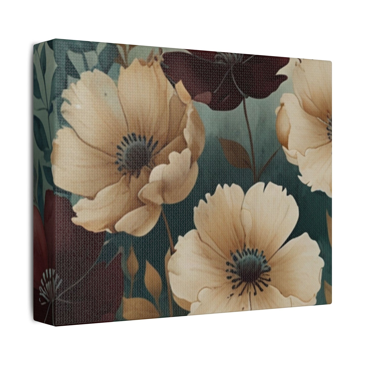 Floral Satin Canvas Art | Nature-Inspired Wall Décor