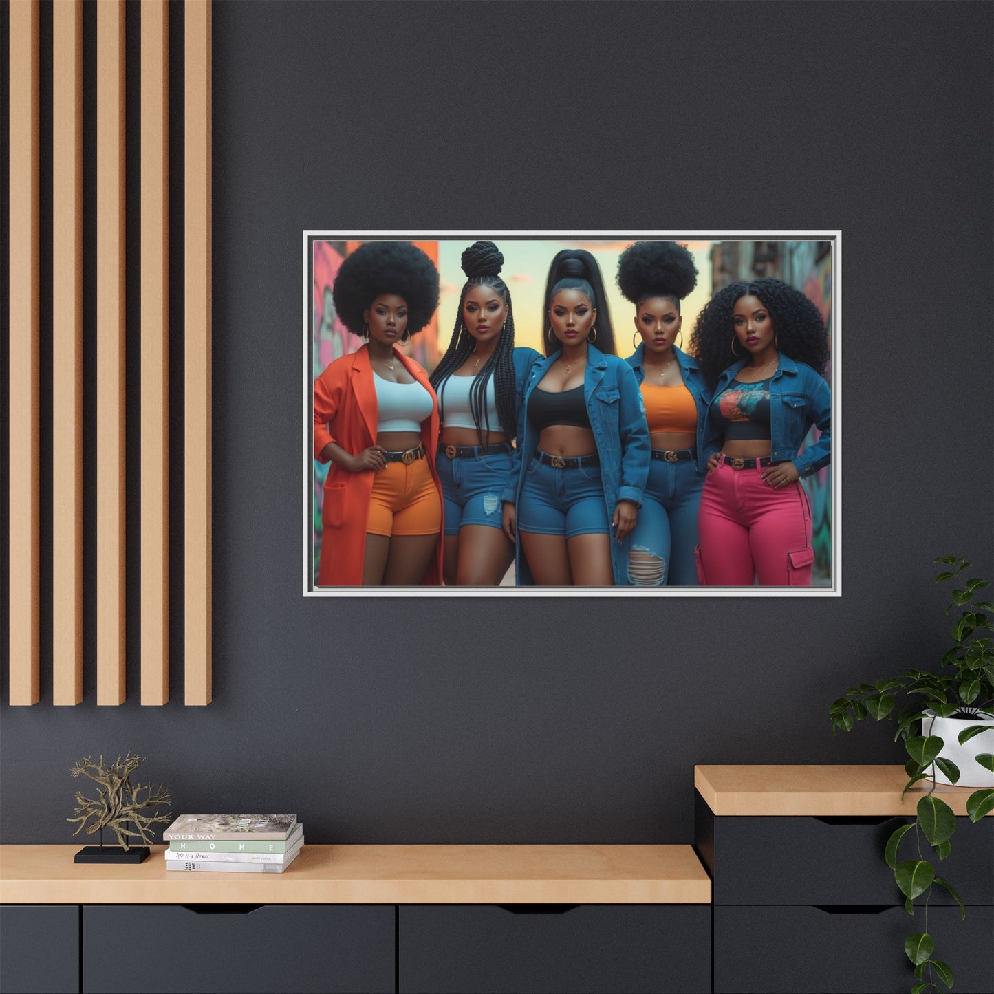 Matte Canvas, Framed (Multi-color)