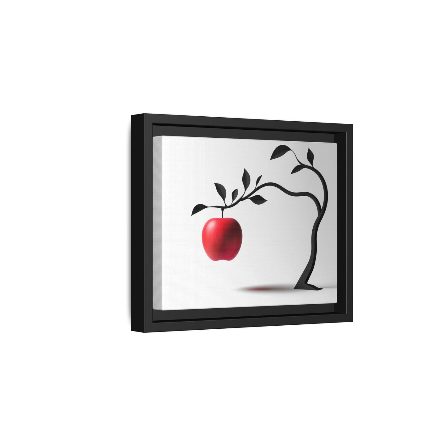 Modern Framed Canvas Art - Red Apple Tree Decor for Home & Office
