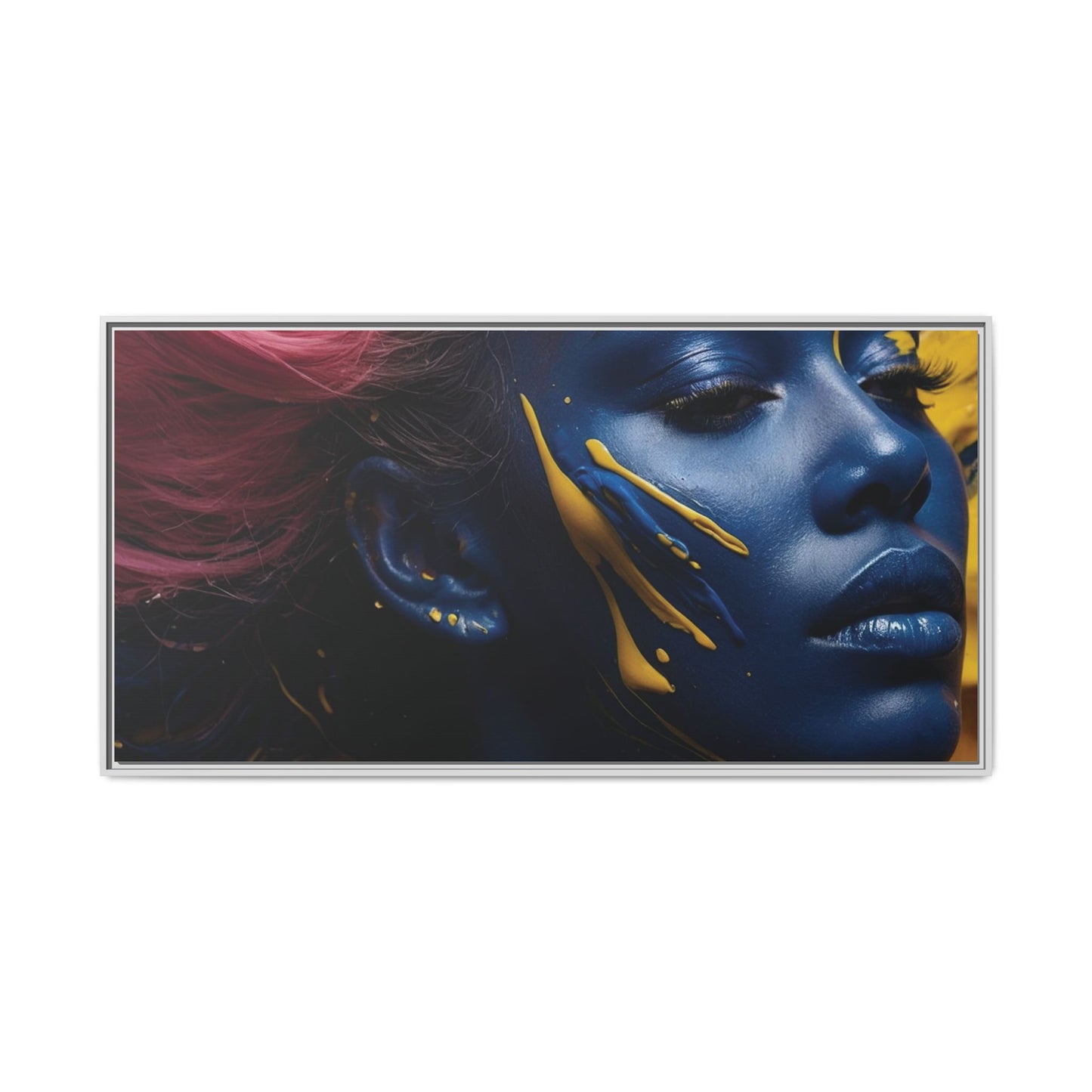 Vibrant Abstract Art Print - Multicolor Framed Canvas Wall Decor