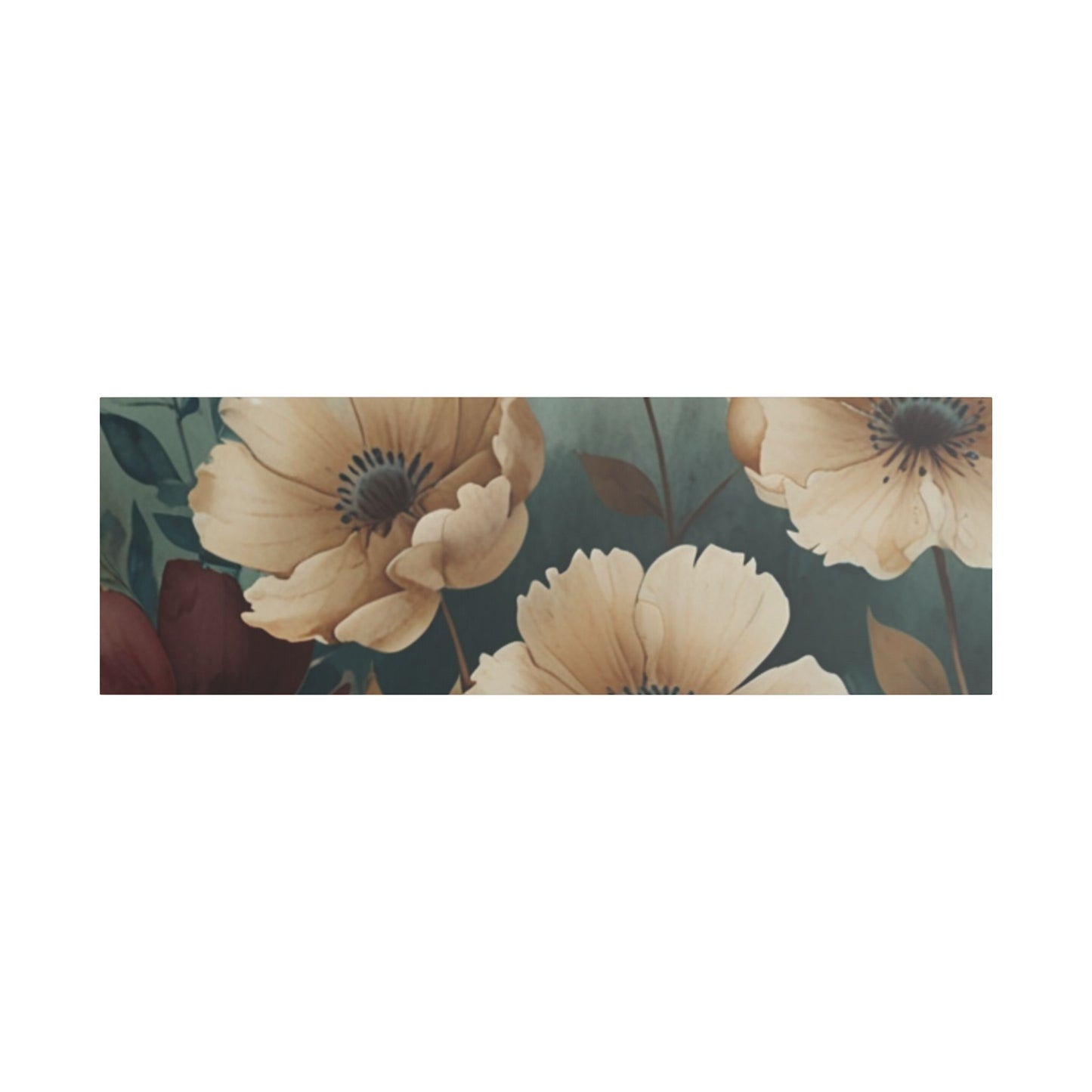 Floral Satin Canvas Art | Nature-Inspired Wall Décor