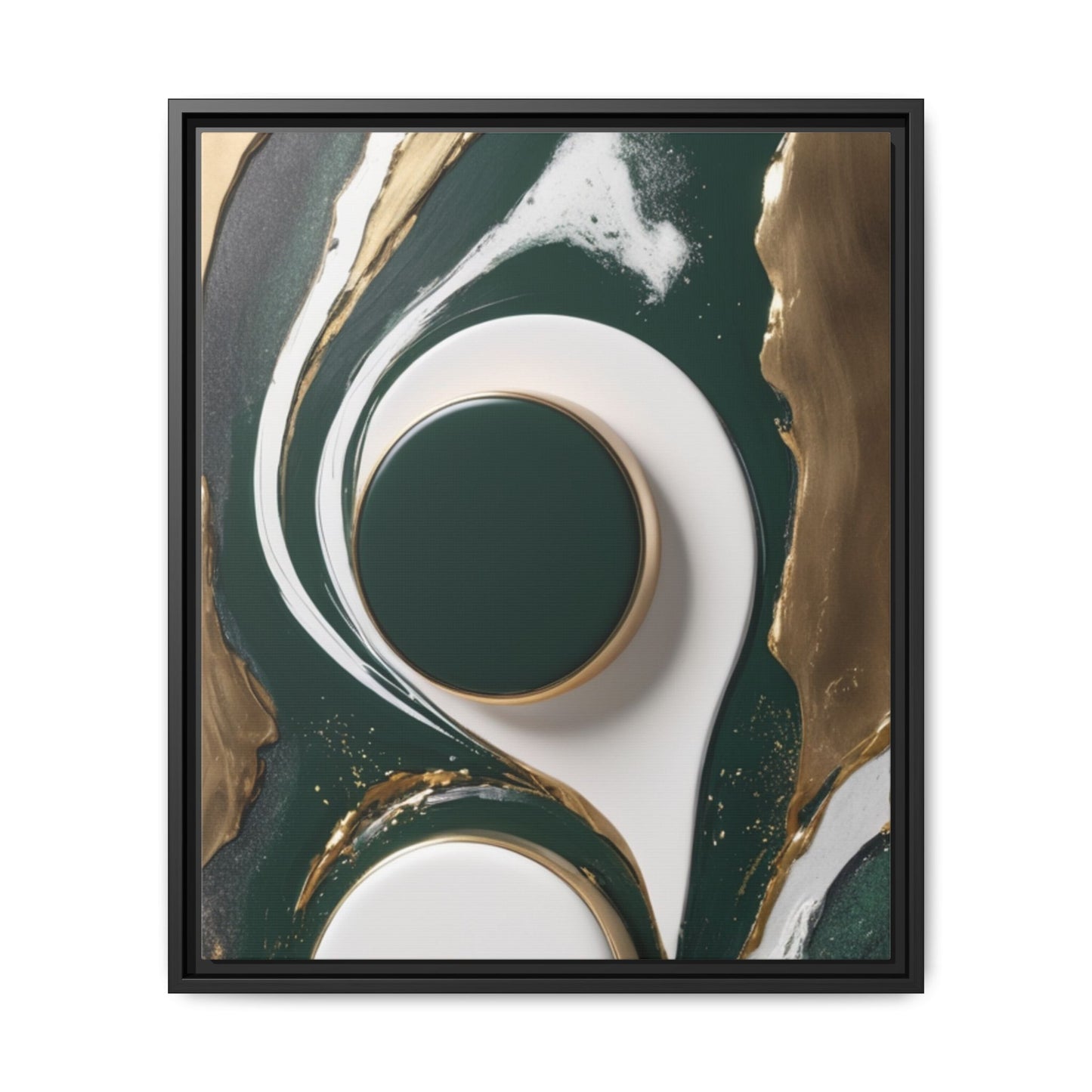Elegant Abstract Framed Canvas Art - Modern Multi-Color Home Decor