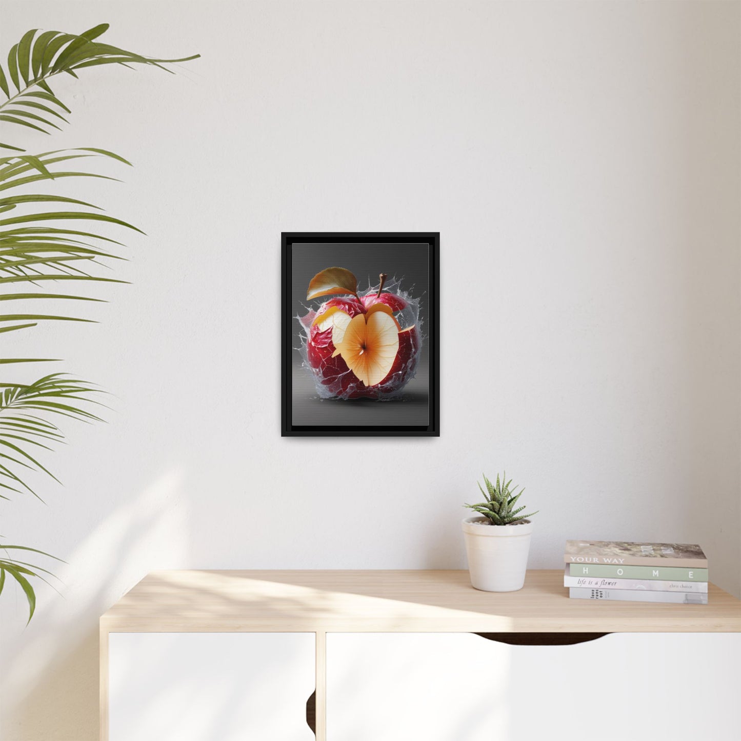 Framed Matte Canvas - Cracked Apple Art - Unique Home Decor