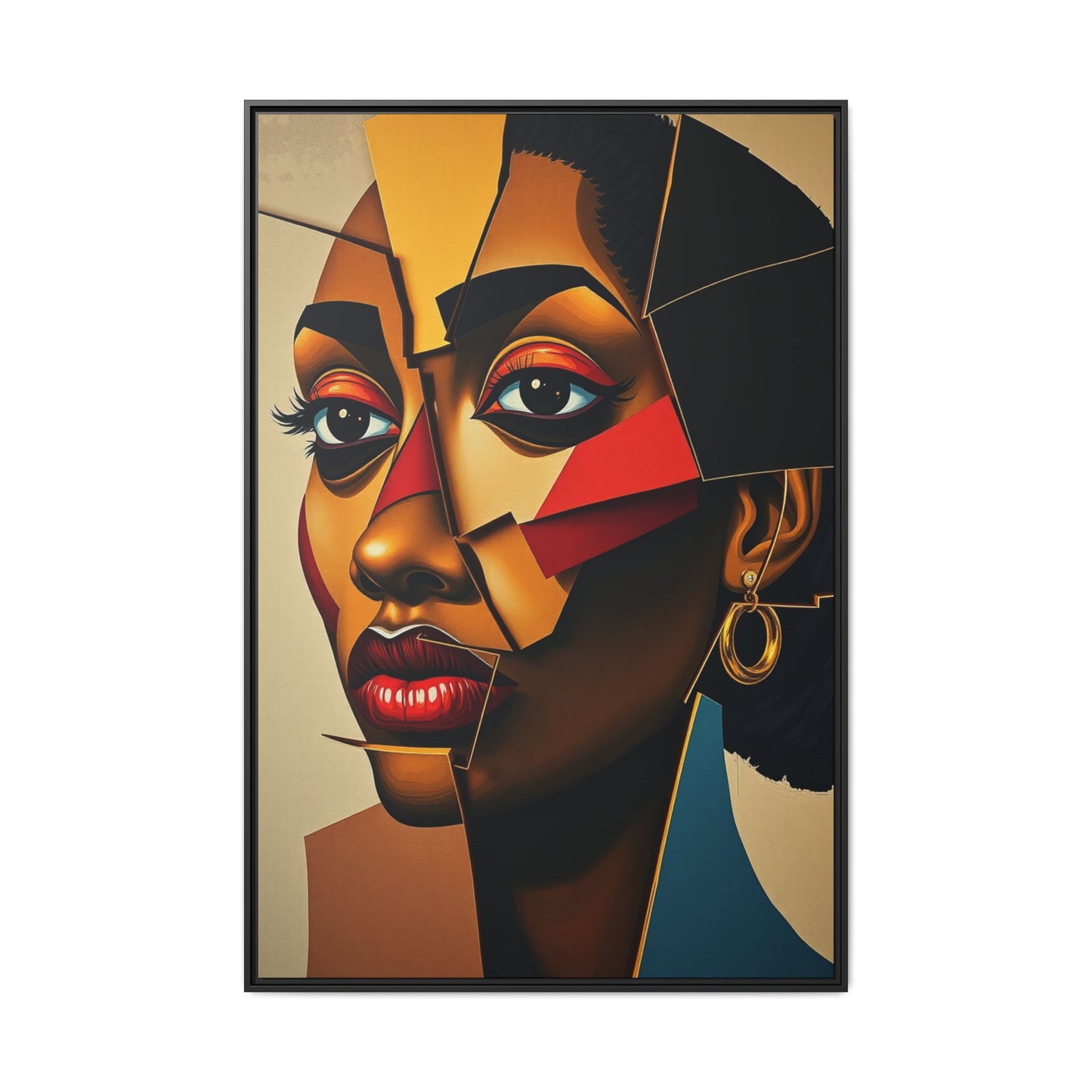 Fractured Radiance: The Golden Muse