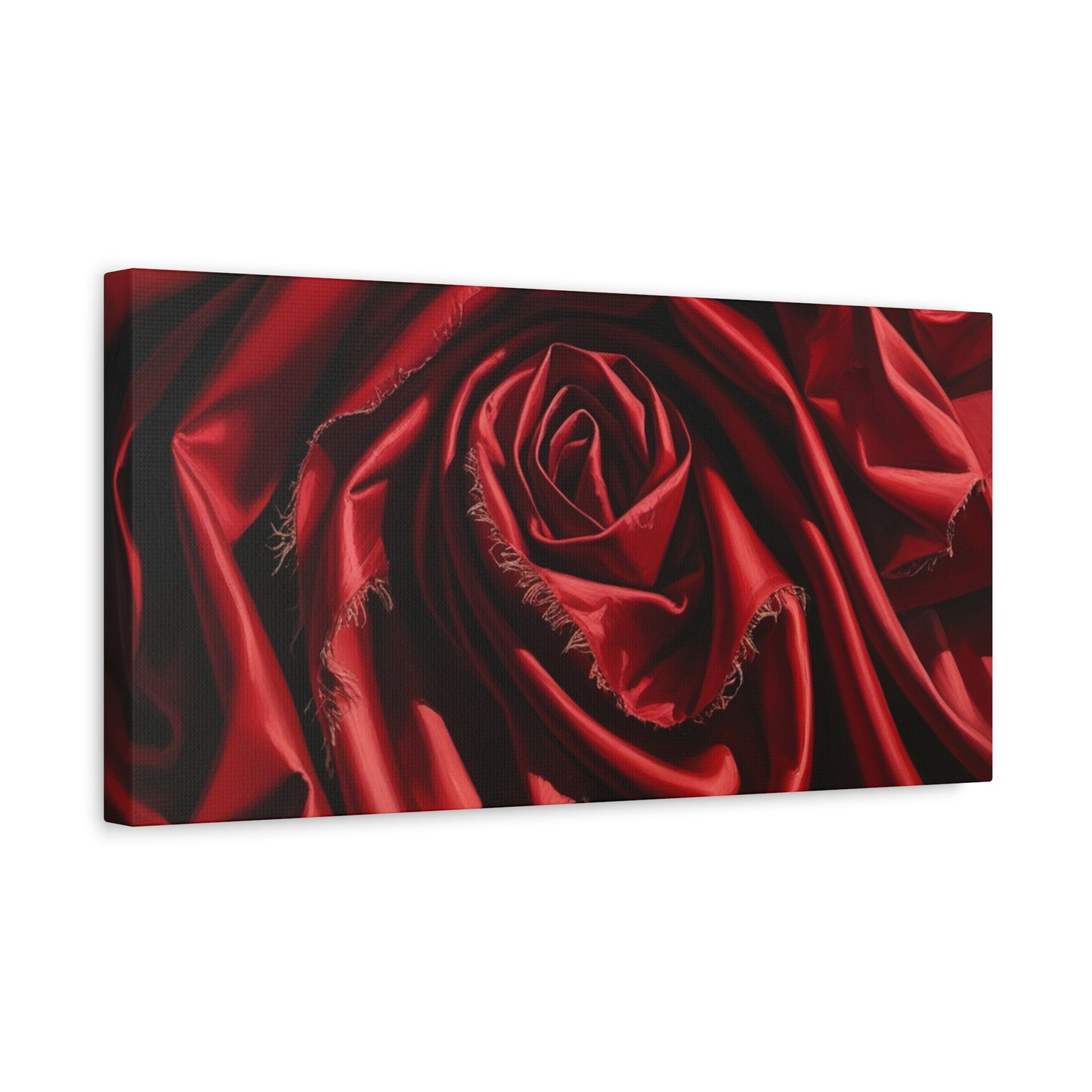Elegant Red Rose Canvas Wall Art - Stretched Matte Decoration