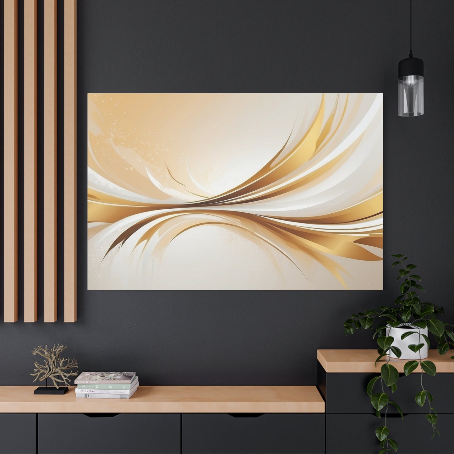 Elegant Abstract Canvas Wall Art - Stretched Matte Decor