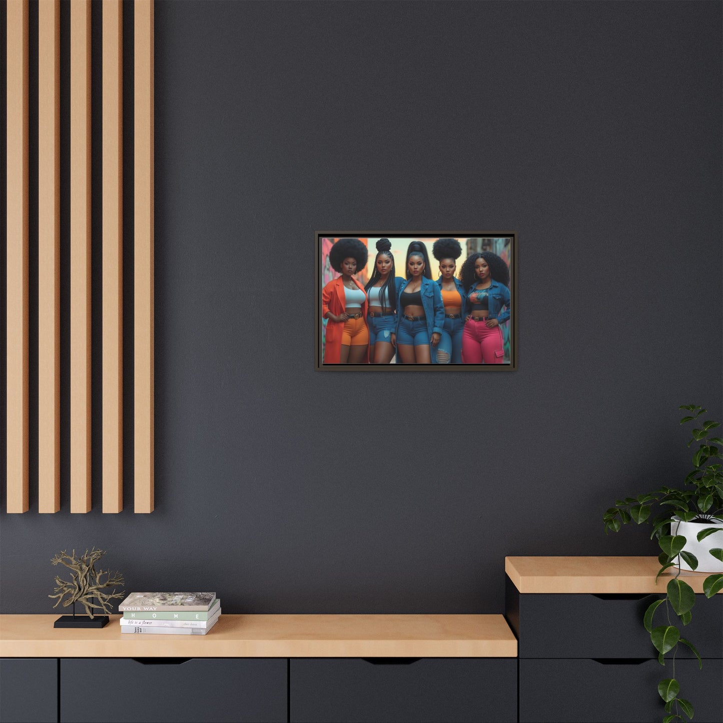 Matte Canvas, Framed (Multi-color)