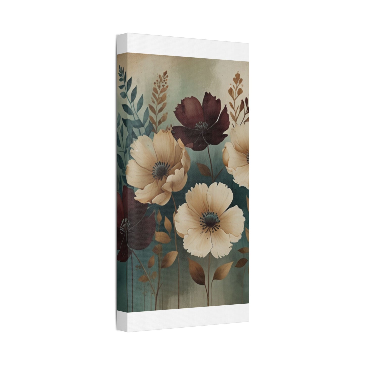 Floral Satin Canvas Art | Nature-Inspired Wall Décor