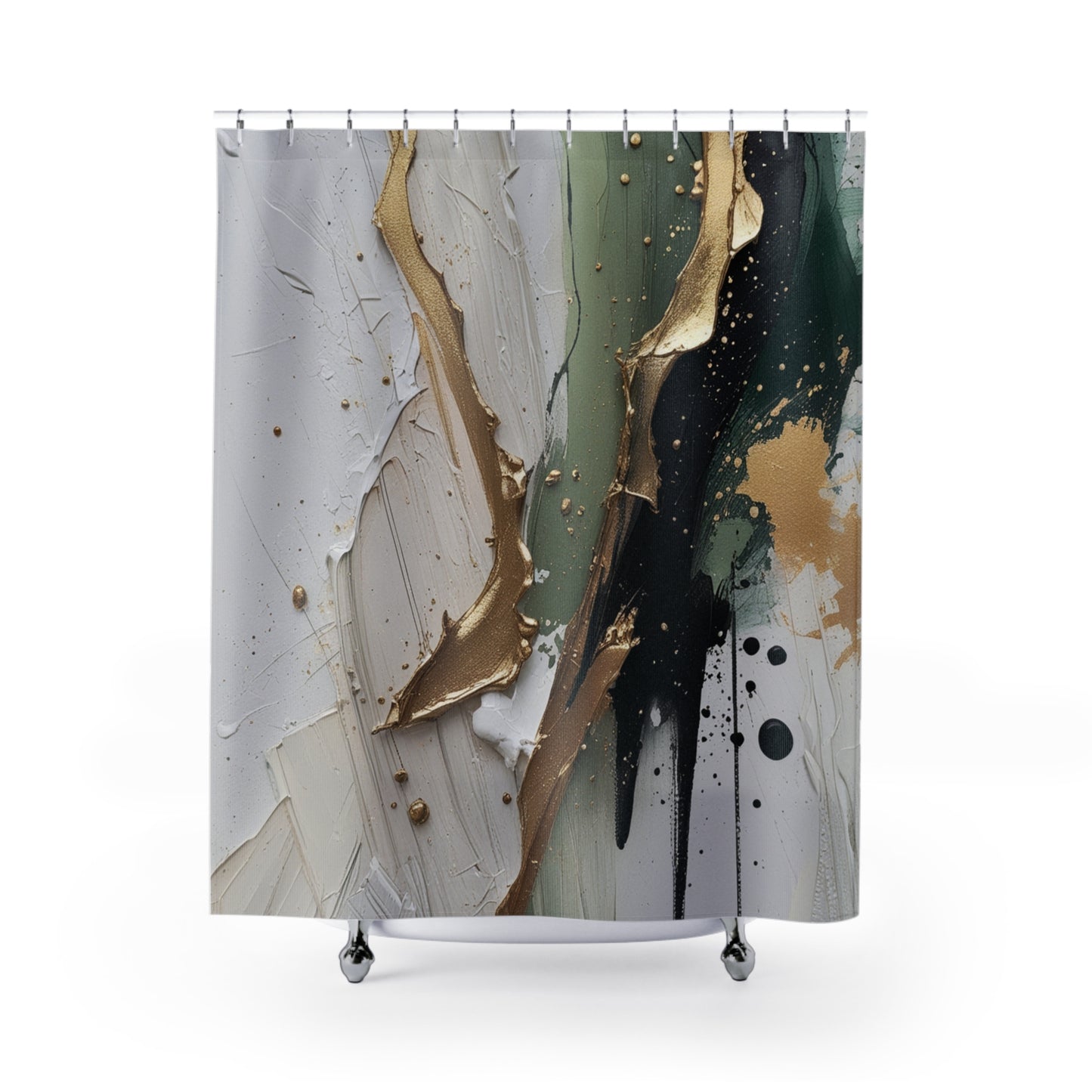 Elegant Abstract Art Shower Curtain - Modern Bathroom Decor