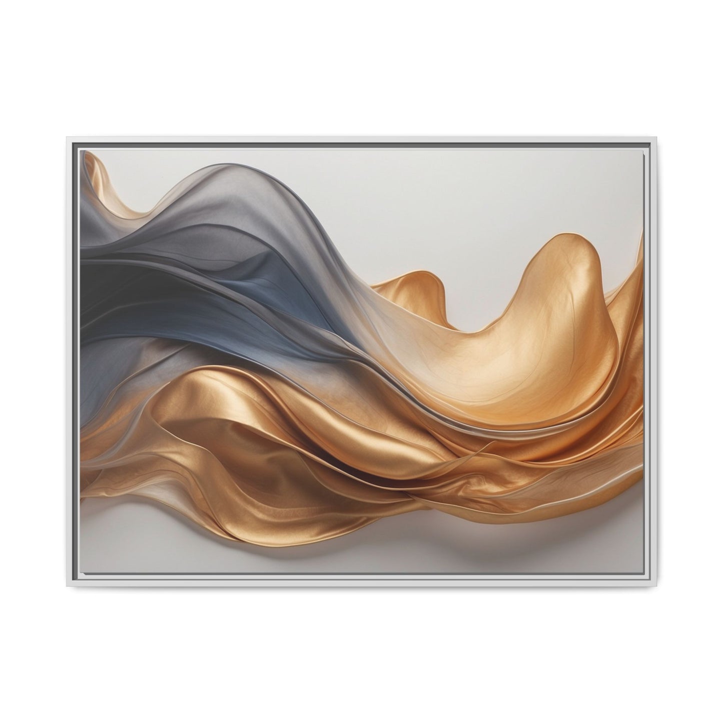 Abstract Matte Canvas Art Print - Framed Multi-color Wall Decor
