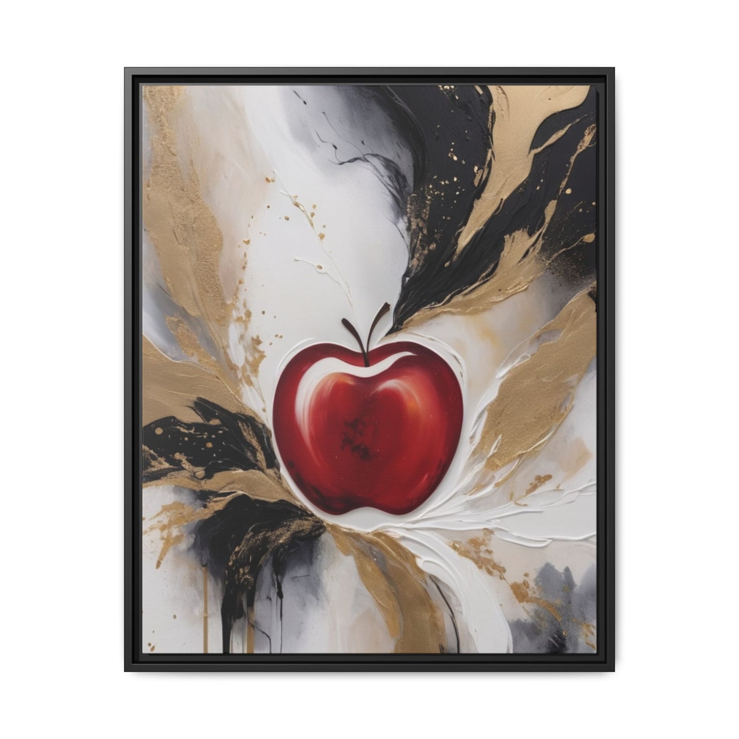 Elegant Apple Canvas Art Print - Framed Wall Decor