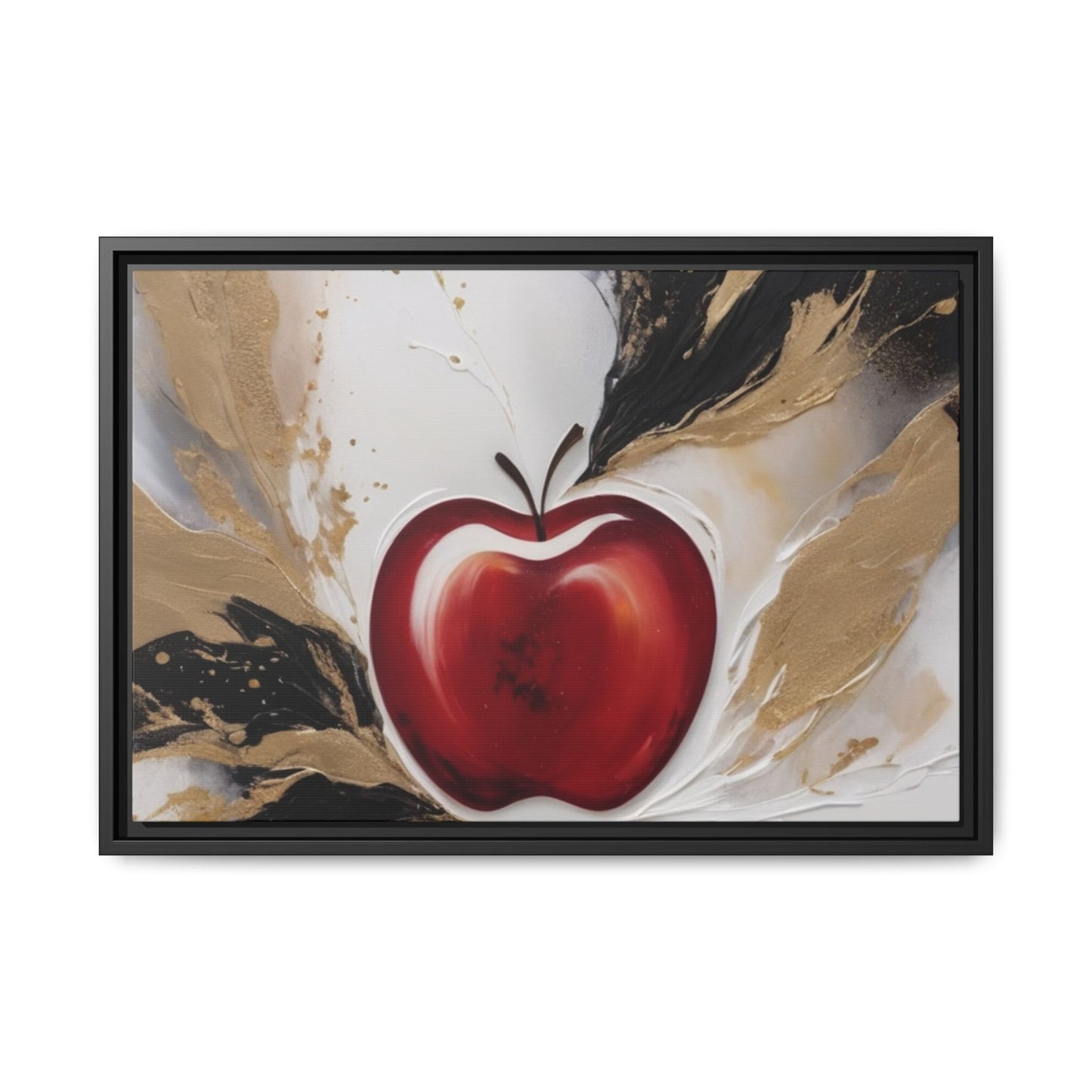 Elegant Apple Canvas Art Print - Framed Wall Decor