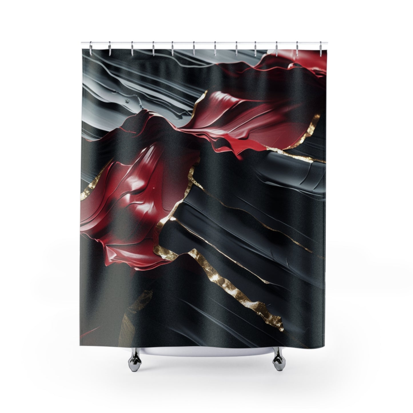 Elegant Abstract Shower Curtain - Modern Art Decor for Luxurious Bathrooms
