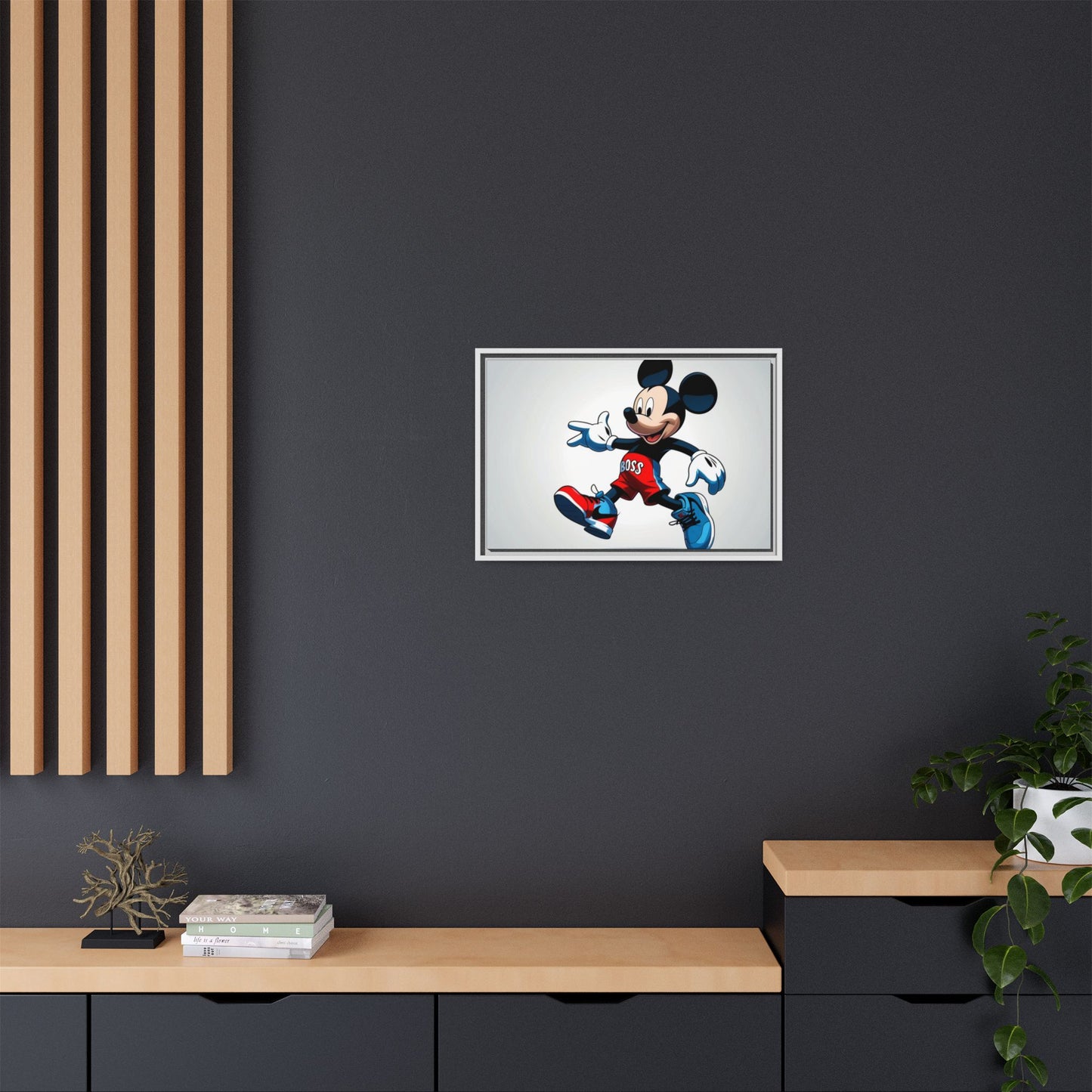 Mickey Mouse Boss Framed Canvas Art