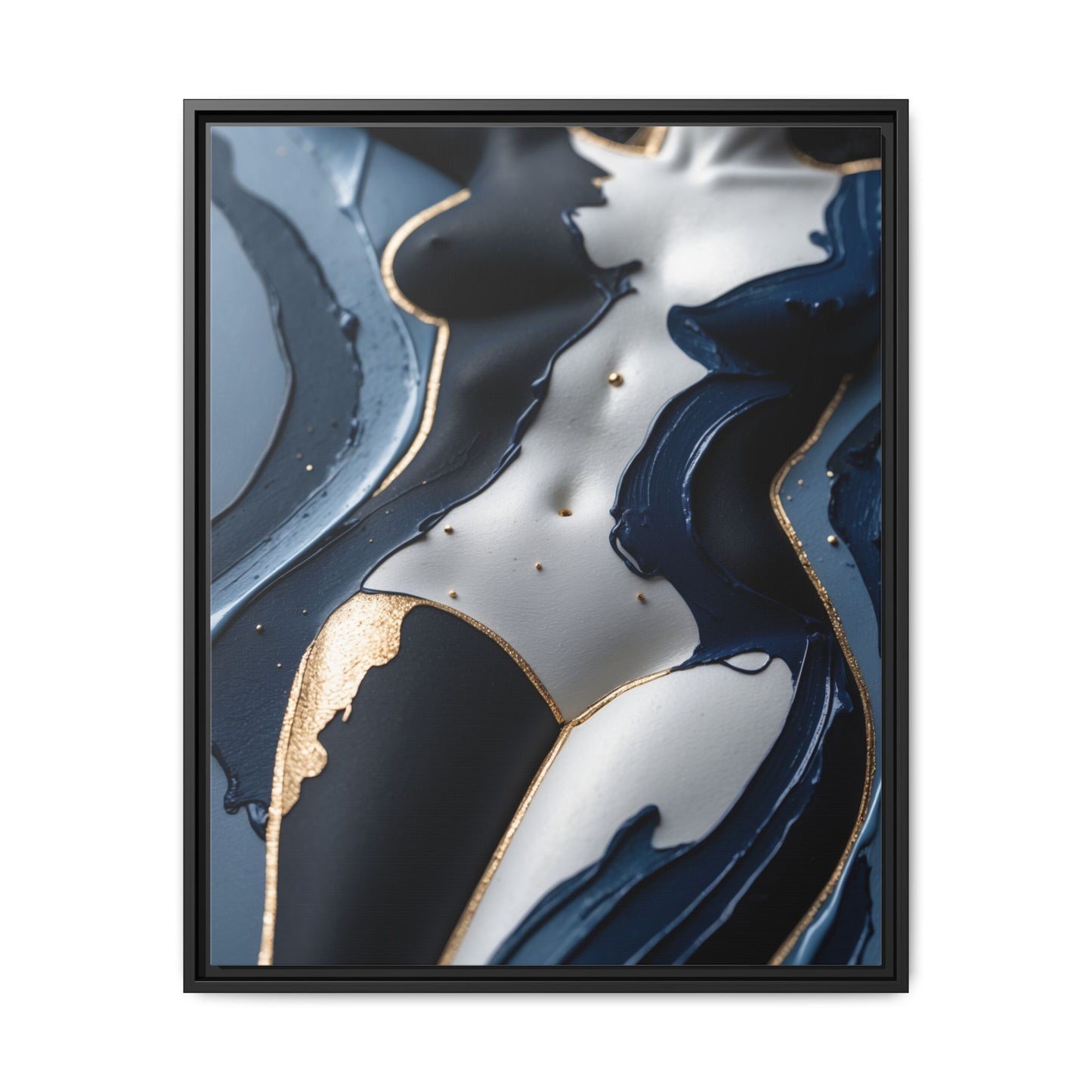 Sculpted in Midnight-Nude Canvas Print